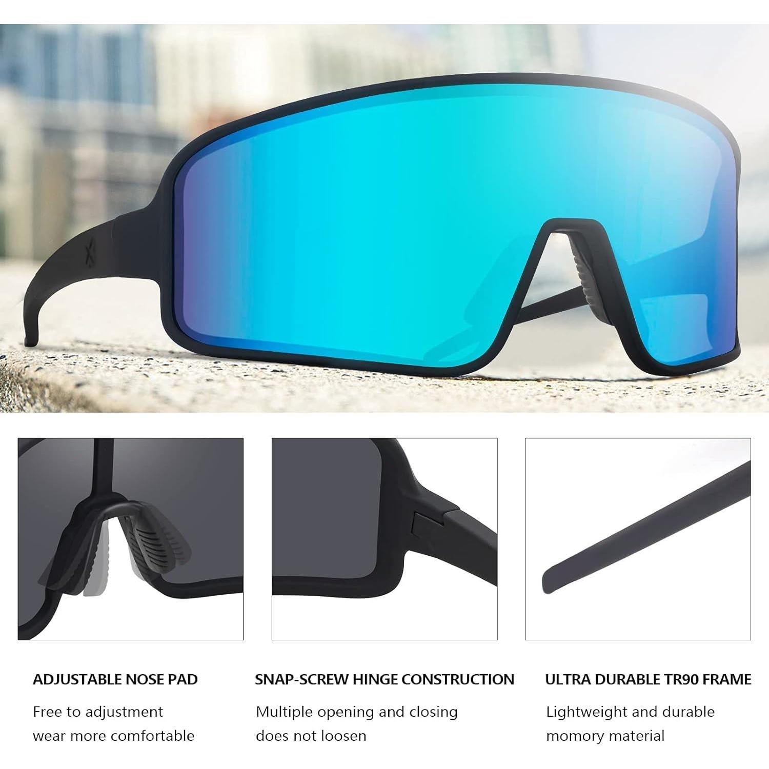Gafas de Sol Polarizadas MAXJULI Unisex UV400 para Deportes