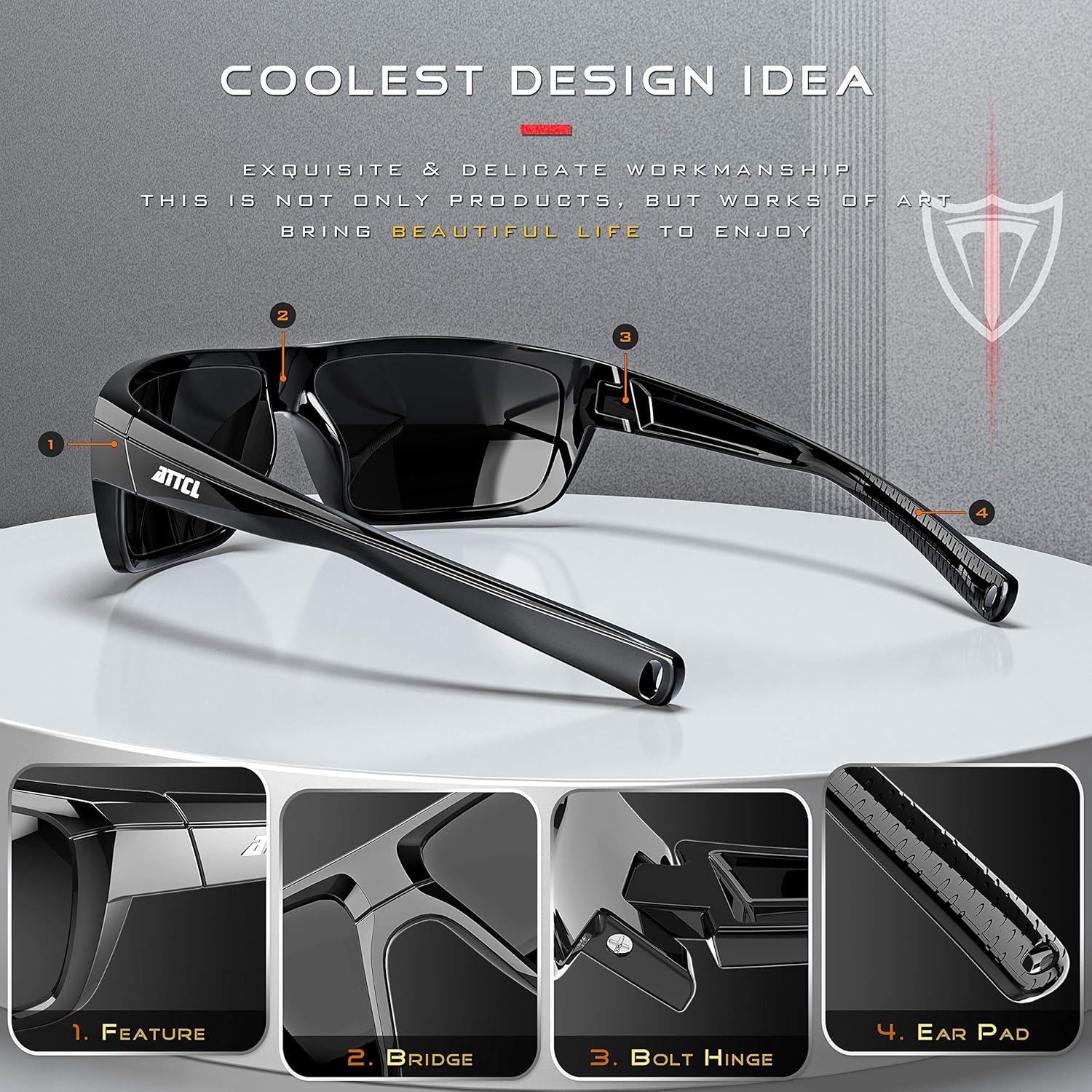 Gafas de sol polarizadas ATTCL para hombres - UV400 y ligeras