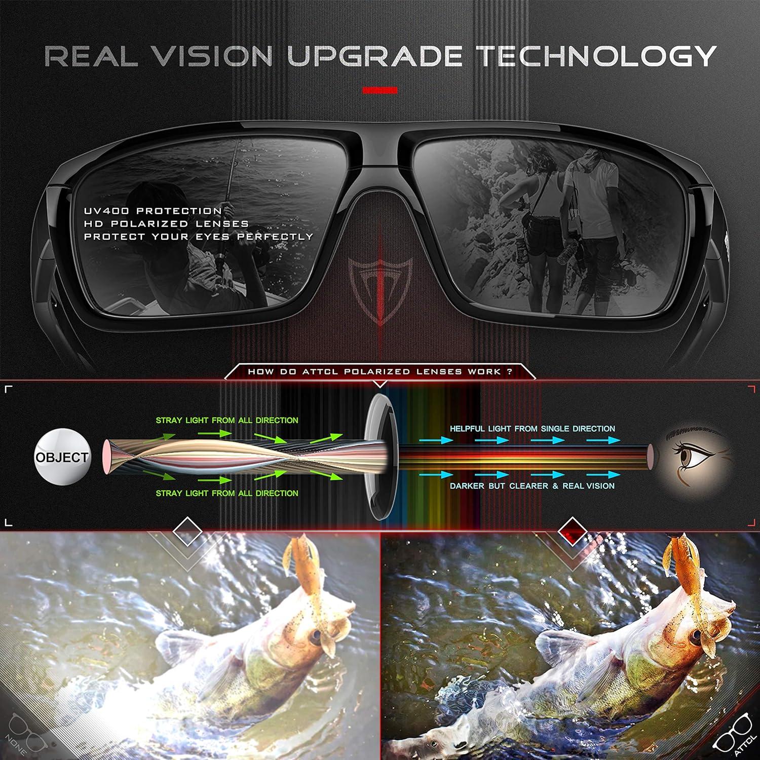 Gafas de sol polarizadas ATTCL para hombres - UV400 y ligeras