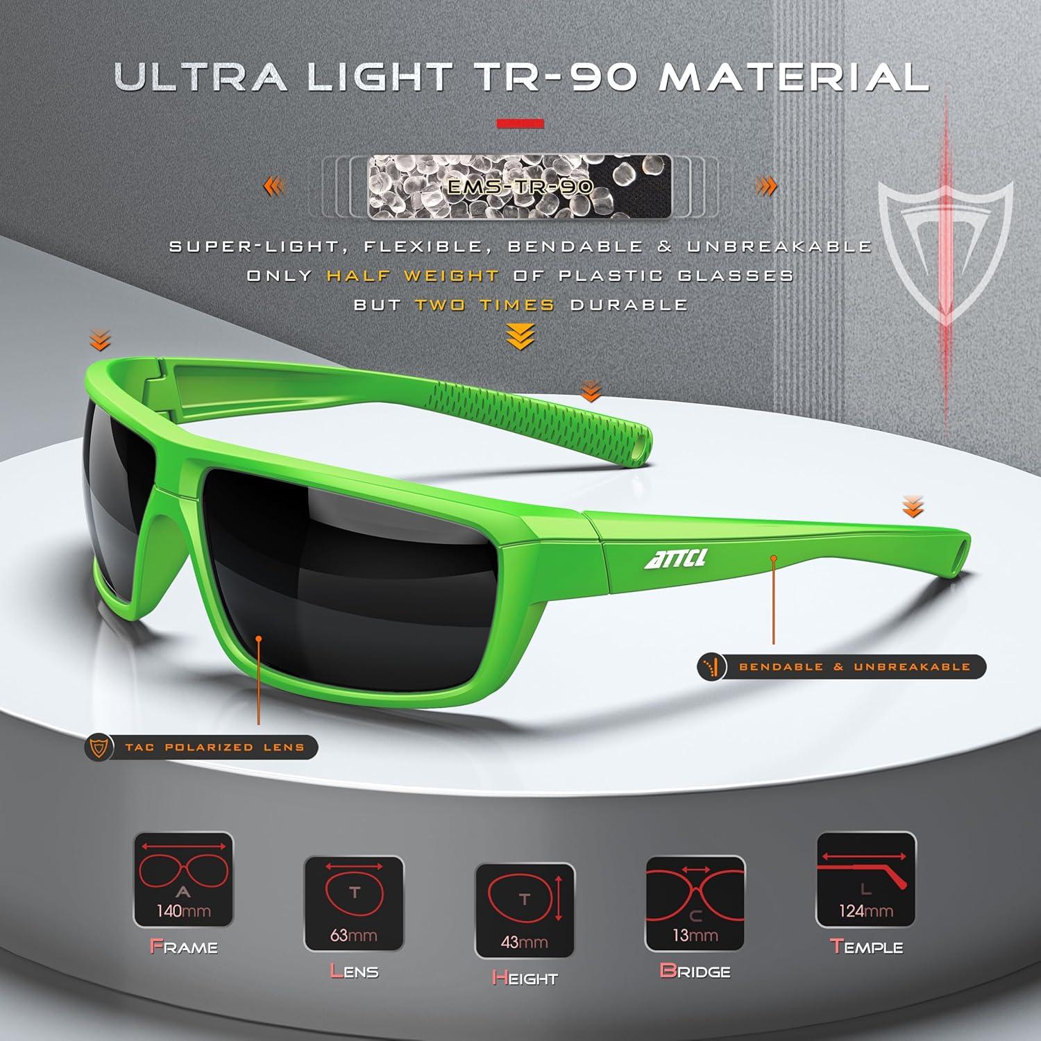 Gafas de sol polarizadas ATTCL para hombres - UV400 y ligeras