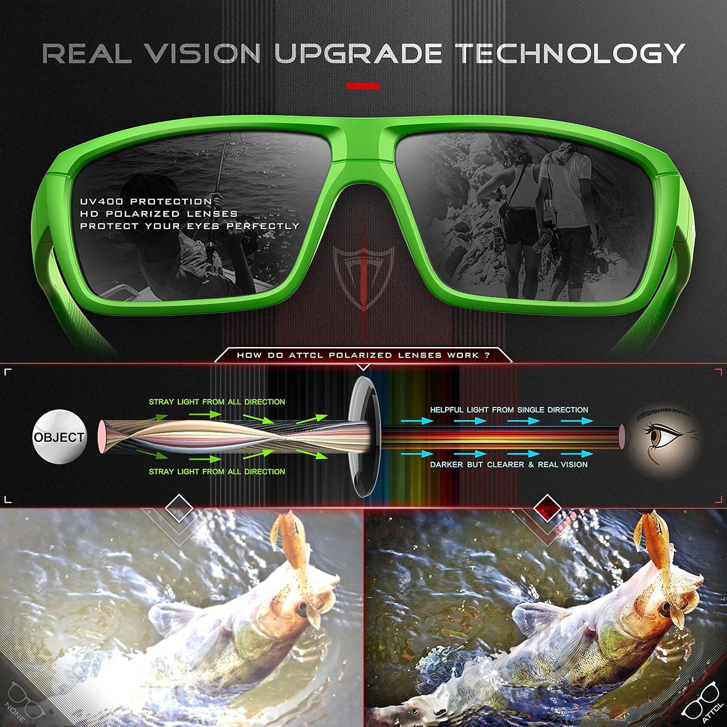 Gafas de sol polarizadas ATTCL para hombres - UV400 y ligeras