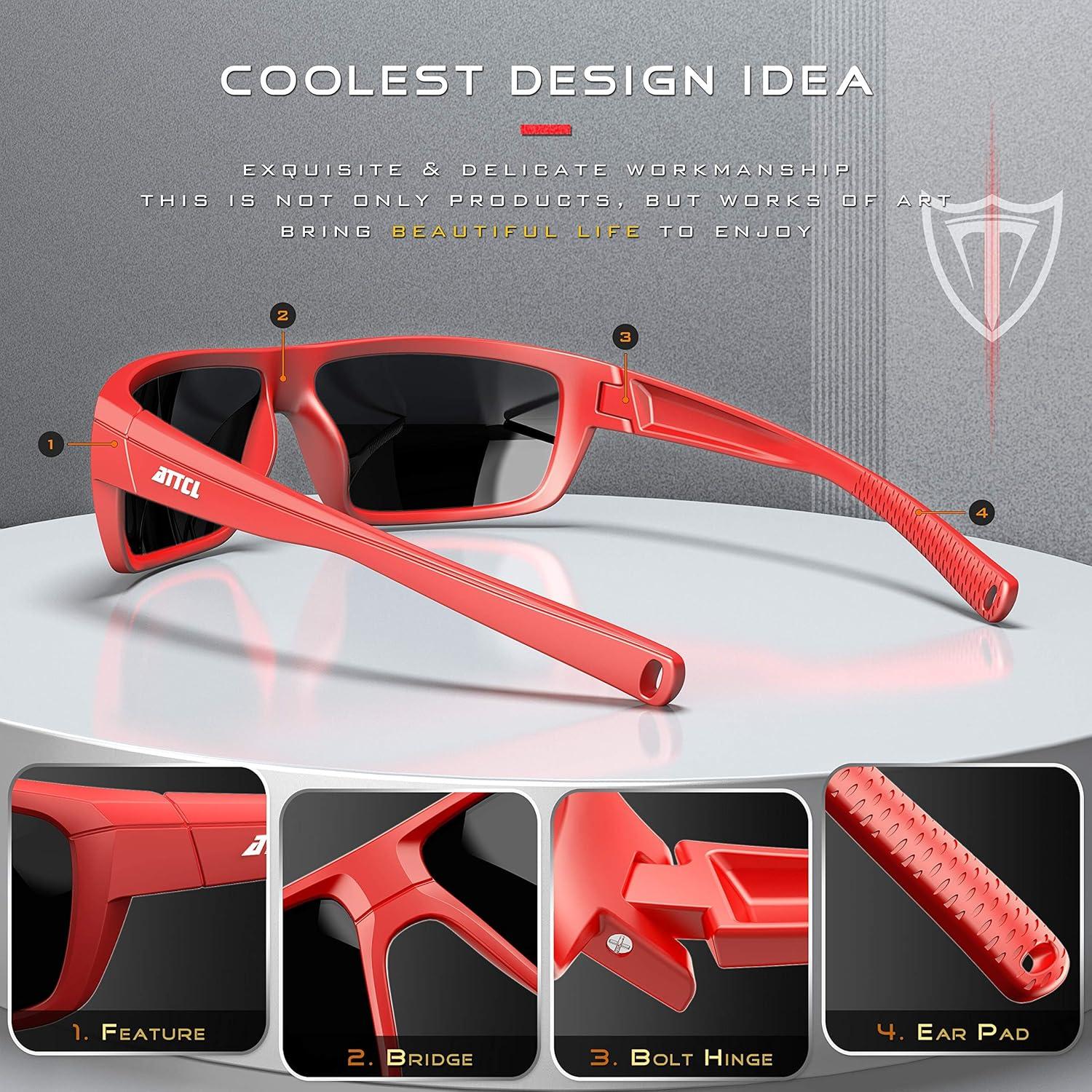 Gafas de sol polarizadas ATTCL para hombres - UV400 y TR90