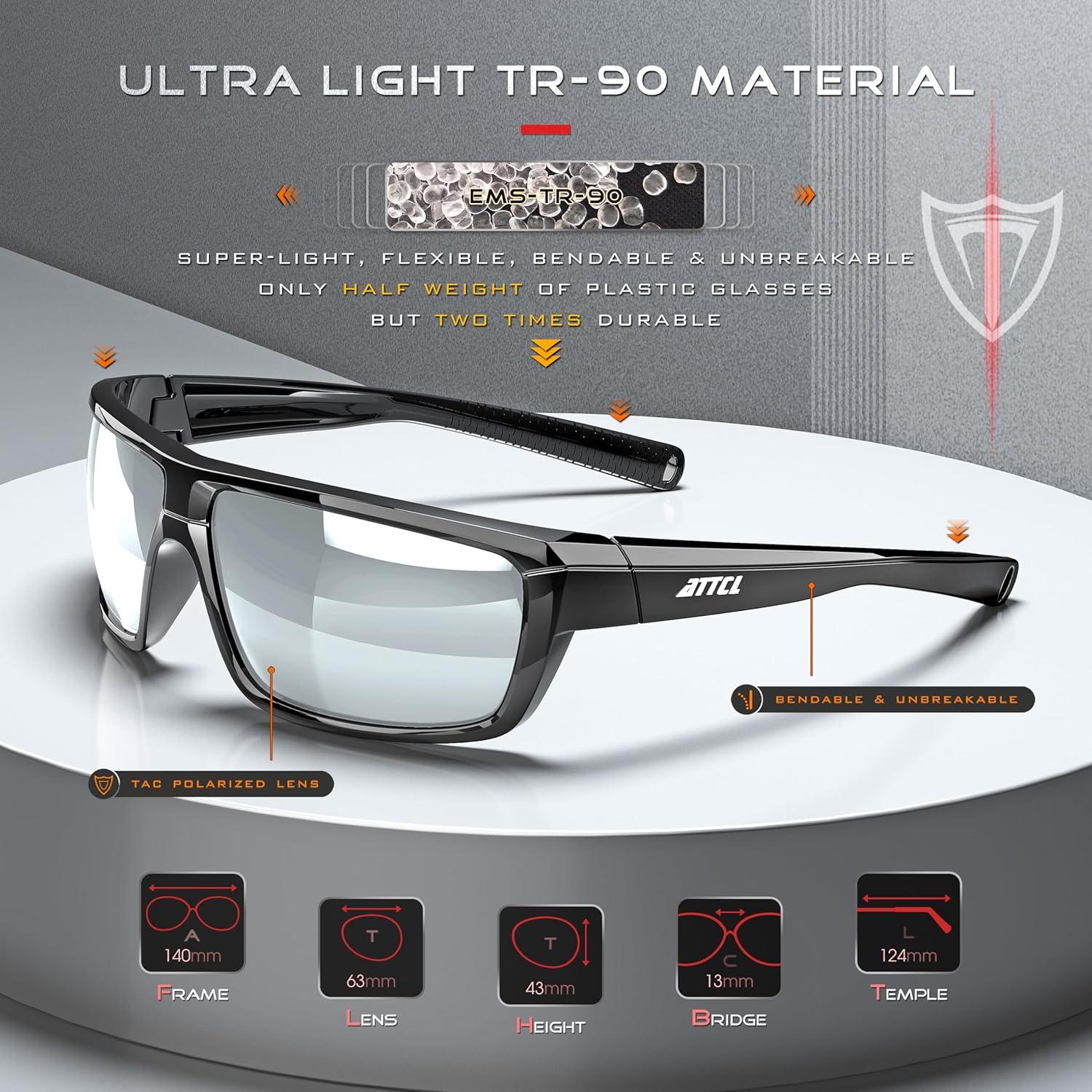 Gafas de sol polarizadas ATTCL para hombres - UV400 y TR90