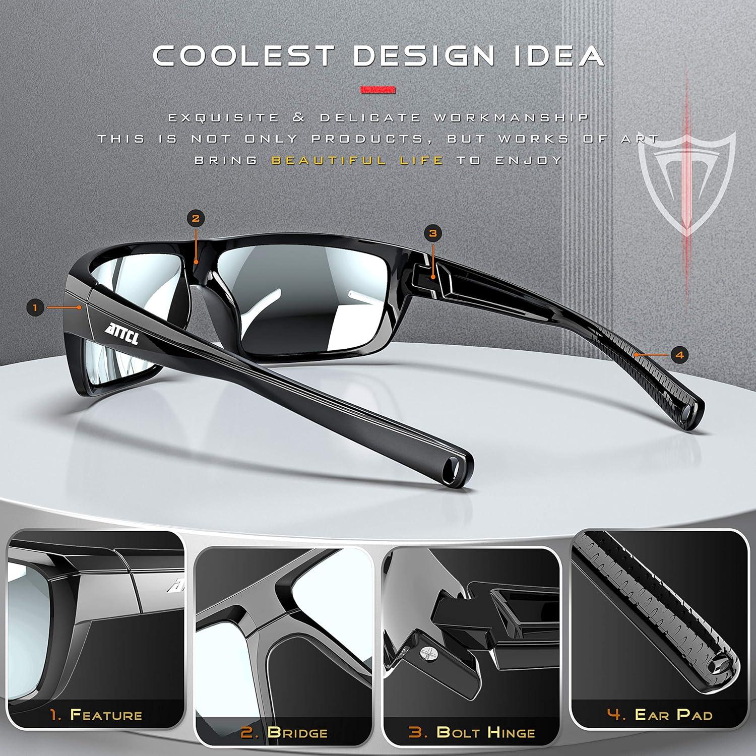 Gafas de sol polarizadas ATTCL para hombres - UV400 y TR90