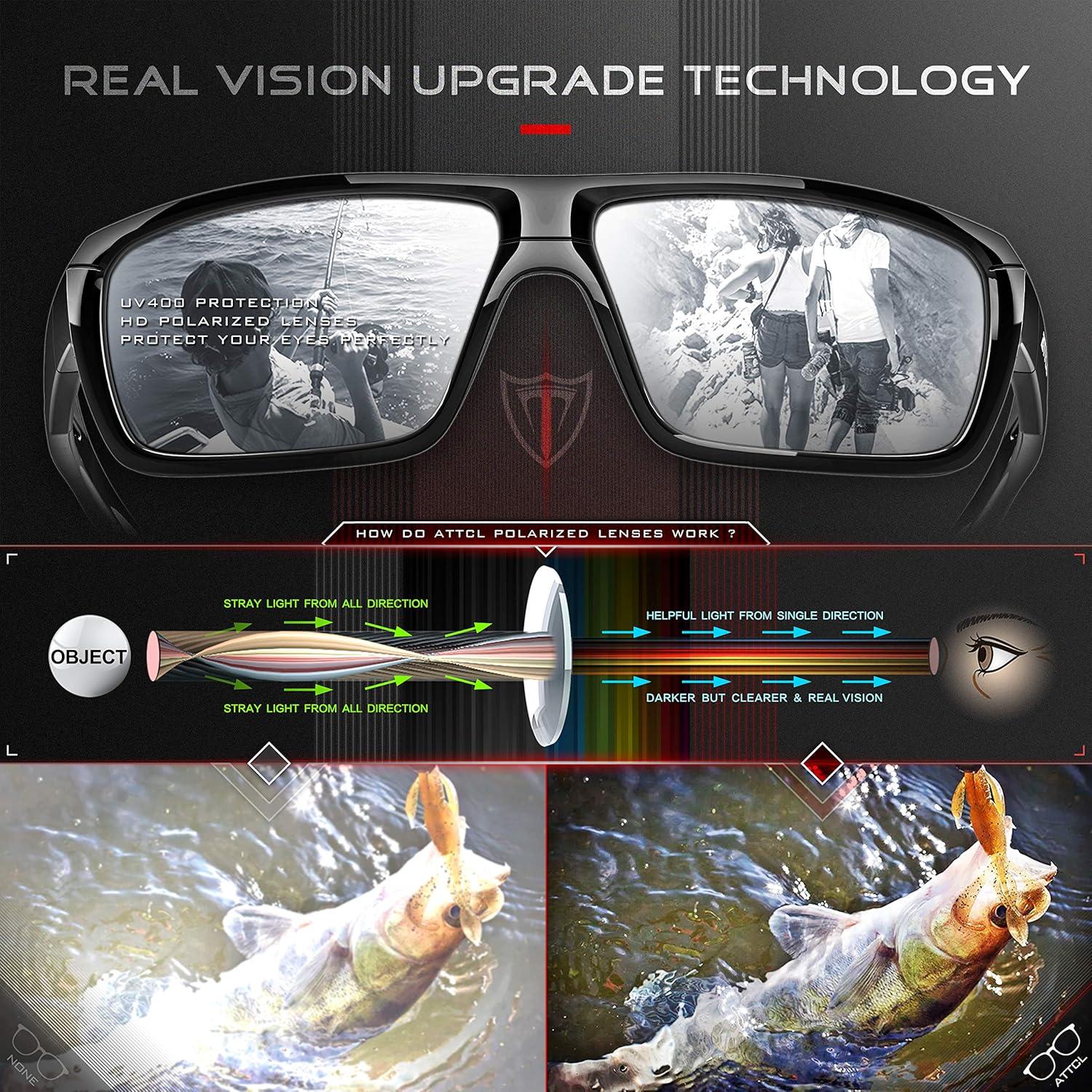 Gafas de sol polarizadas ATTCL para hombres - UV400 y TR90