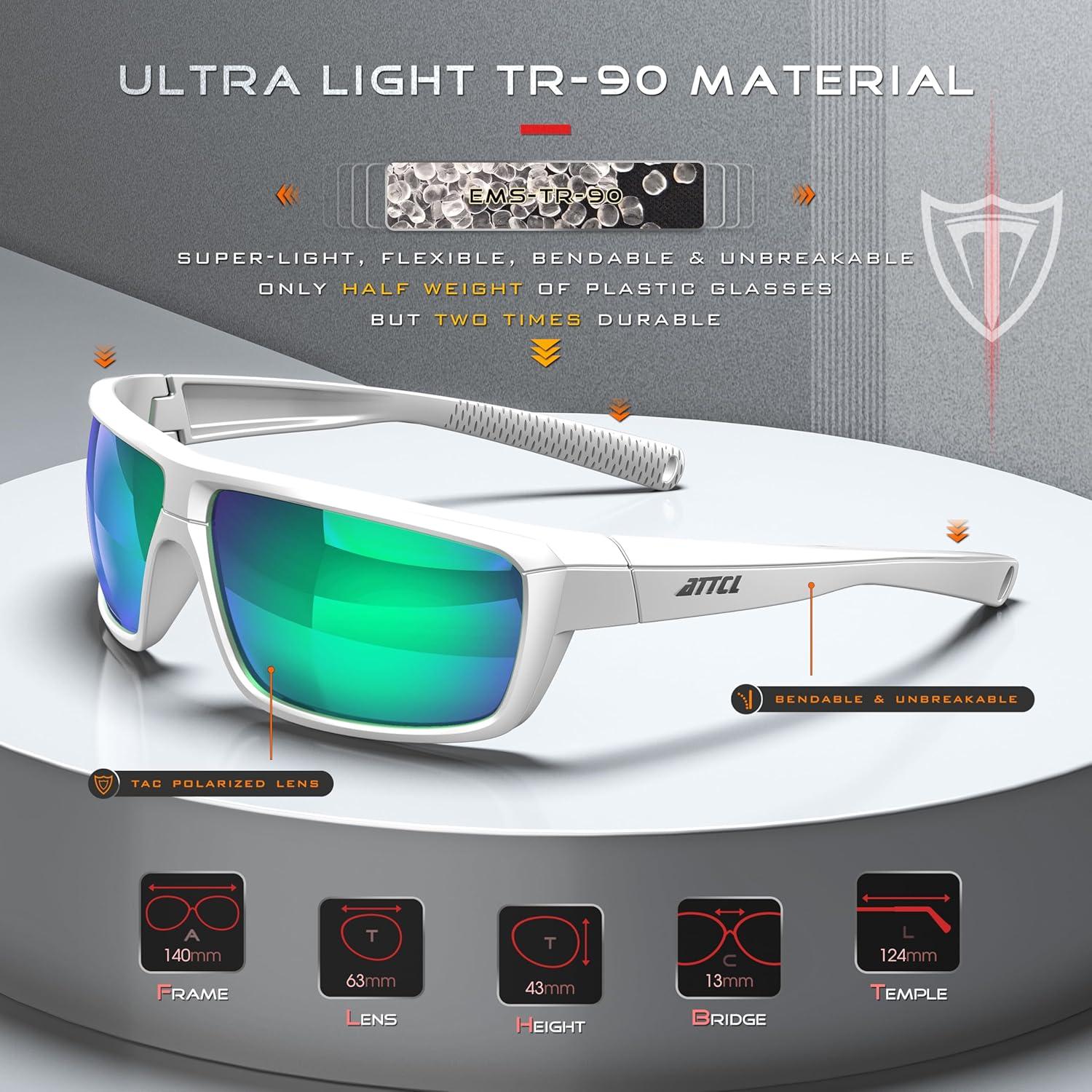 Gafas de sol polarizadas ATTCL para hombres - UV400 y TR90