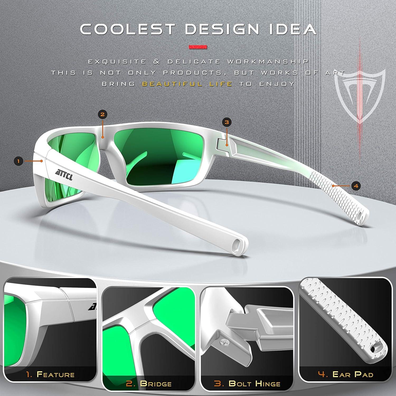 Gafas de sol polarizadas ATTCL para hombres - UV400 y TR90