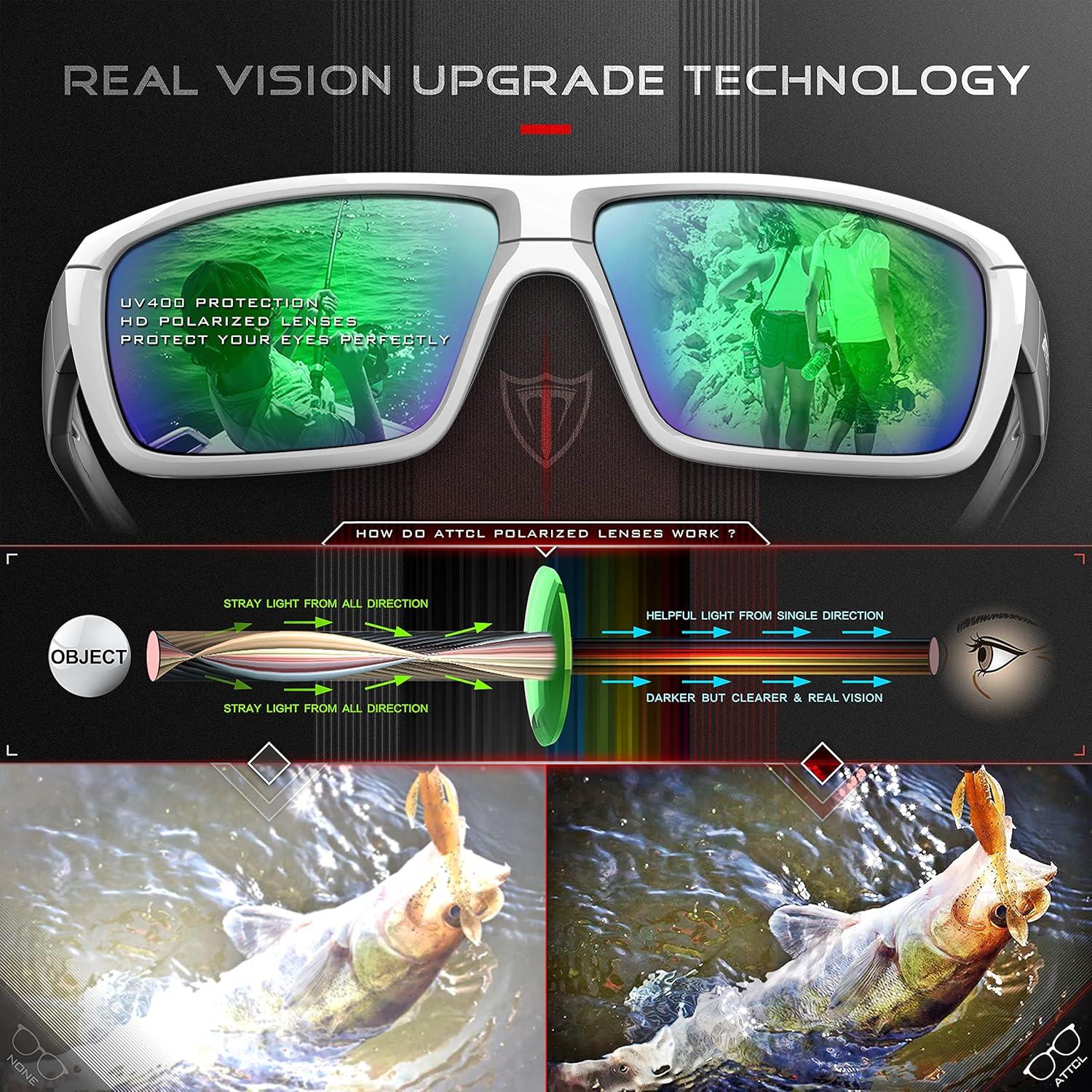 Gafas de sol polarizadas ATTCL para hombres - UV400 y TR90