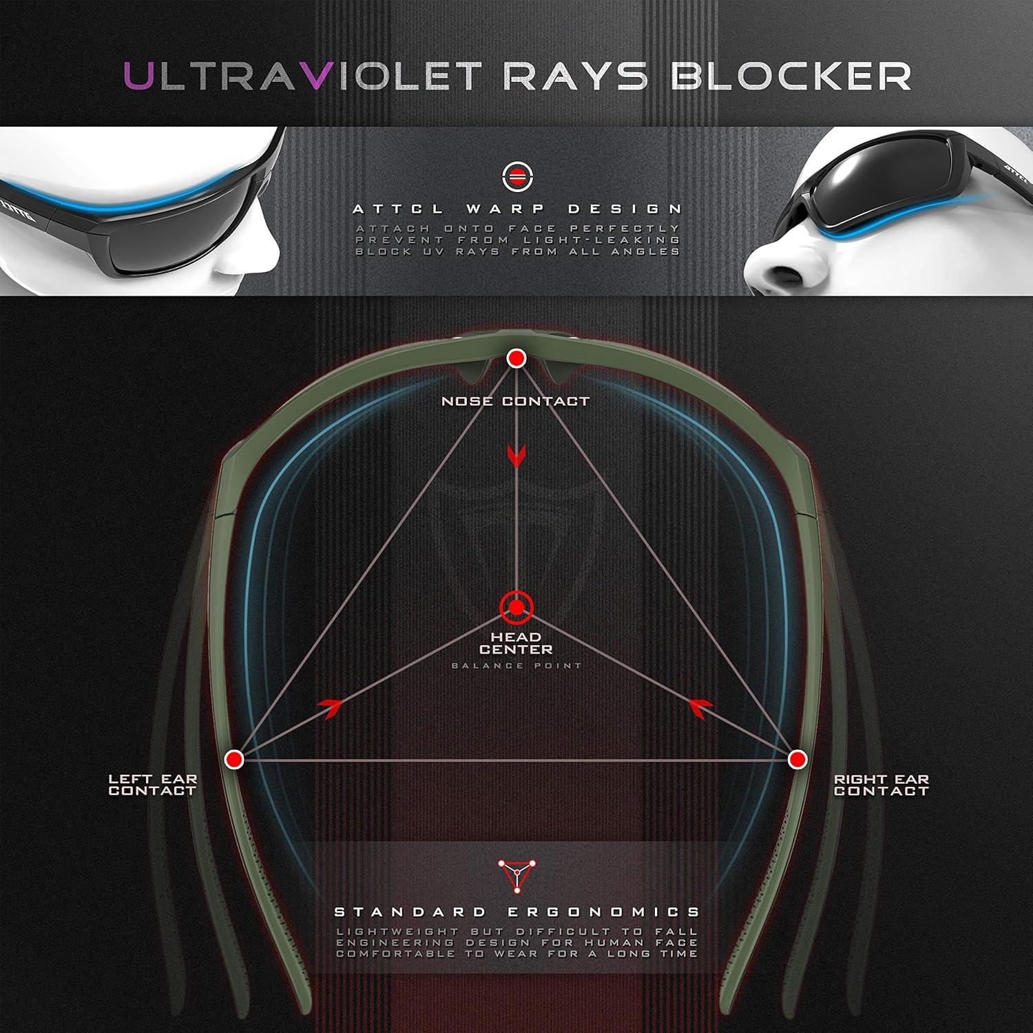Gafas de sol polarizadas ATTCL para hombres - UV400 y TR90