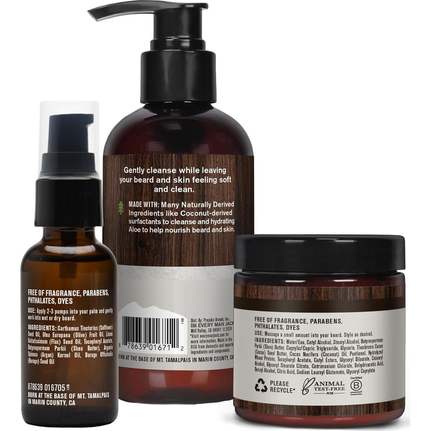 Every Man Jack Paquete de Cuidado de Barba Sin Fragancia