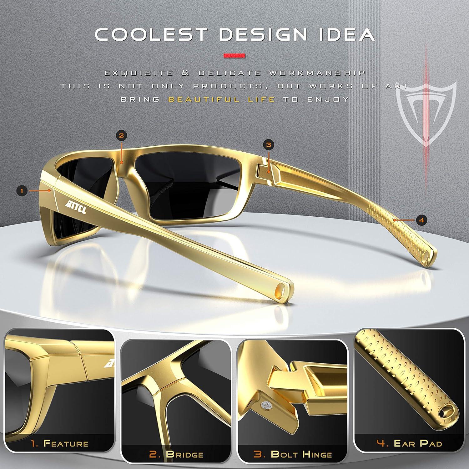 Gafas de sol polarizadas ATTCL para hombres - UV400 y TR90