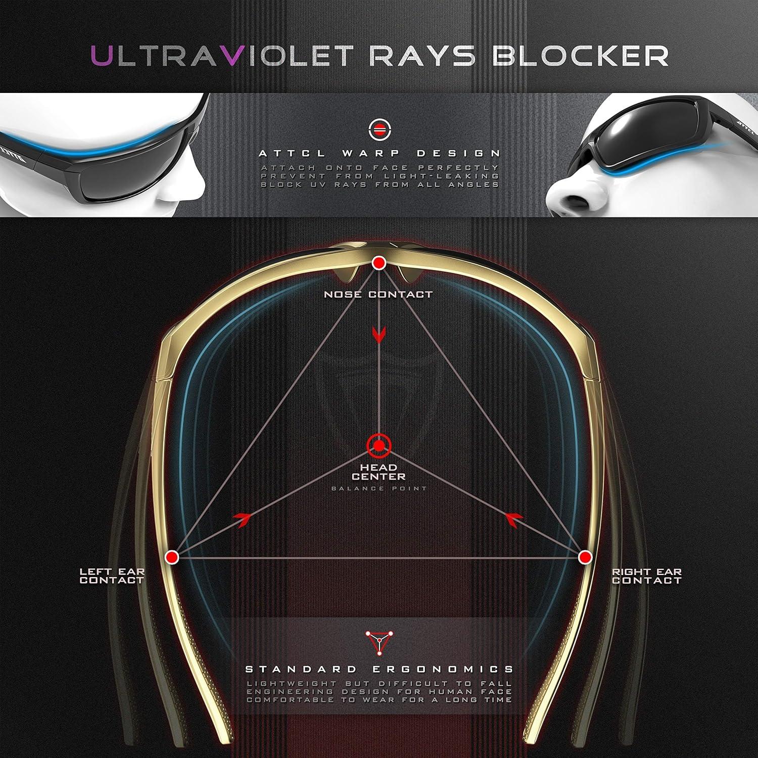 Gafas de sol polarizadas ATTCL para hombres - UV400 y TR90