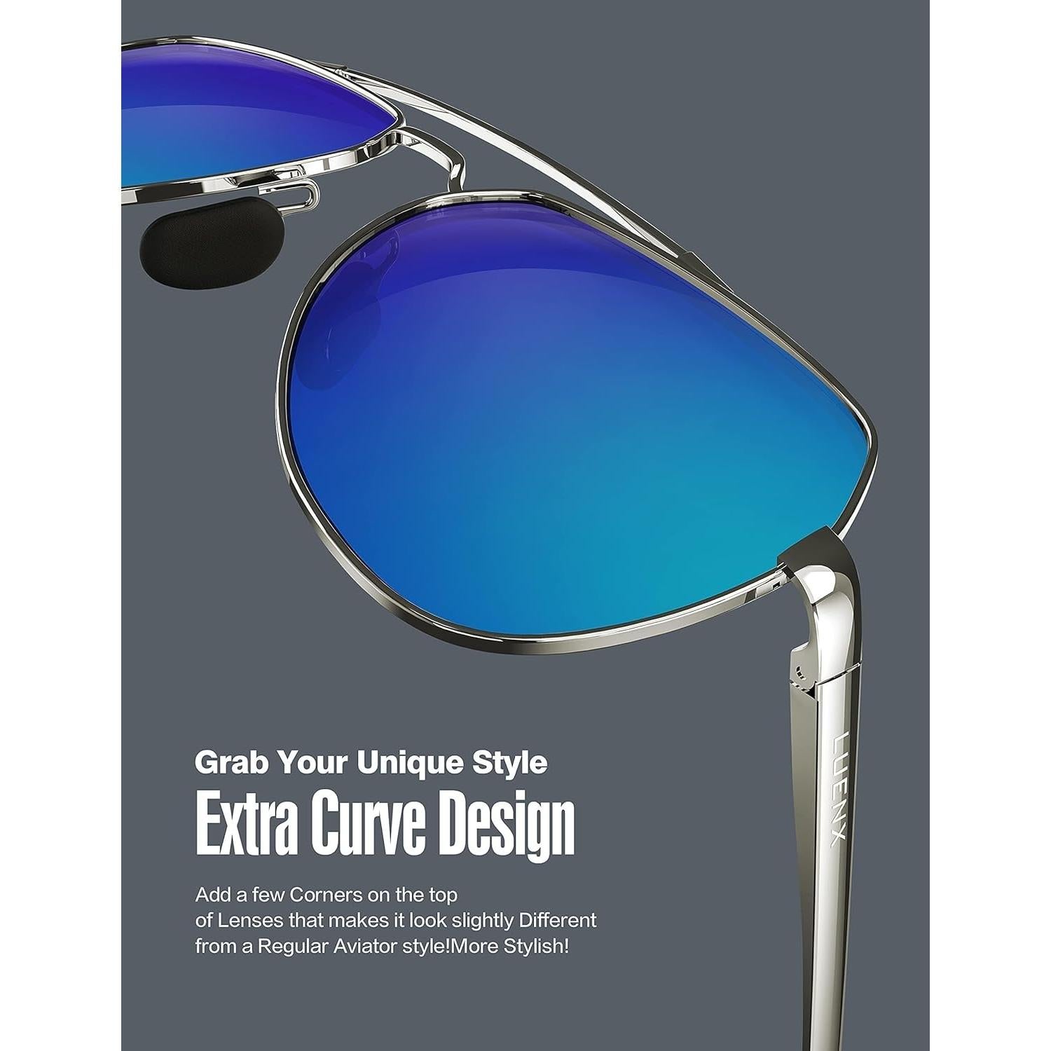 Gafas de sol LUENX Aviador Polarizadas UV400 para Adultos