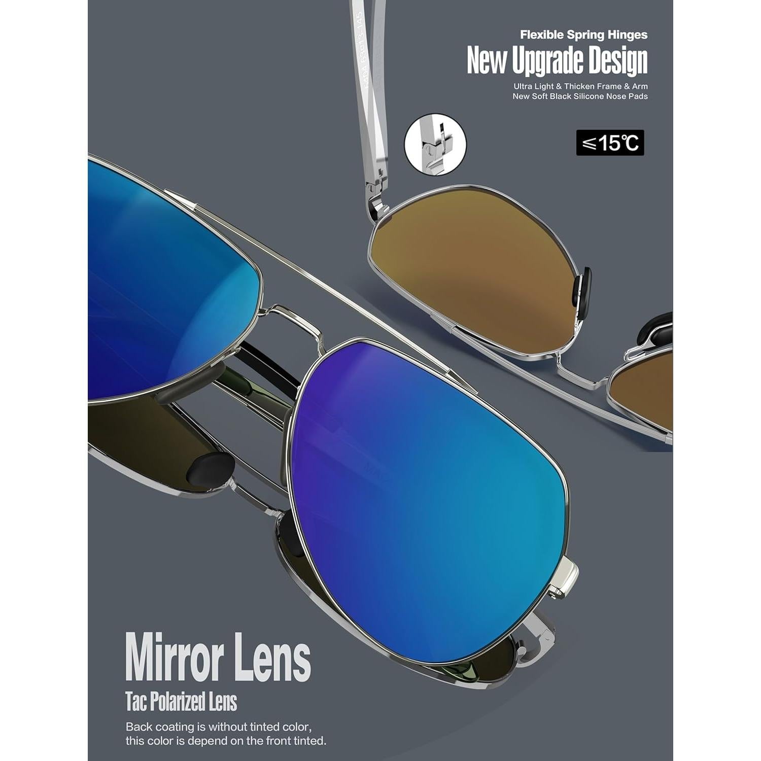 Gafas de sol LUENX Aviador Polarizadas UV400 para Adultos