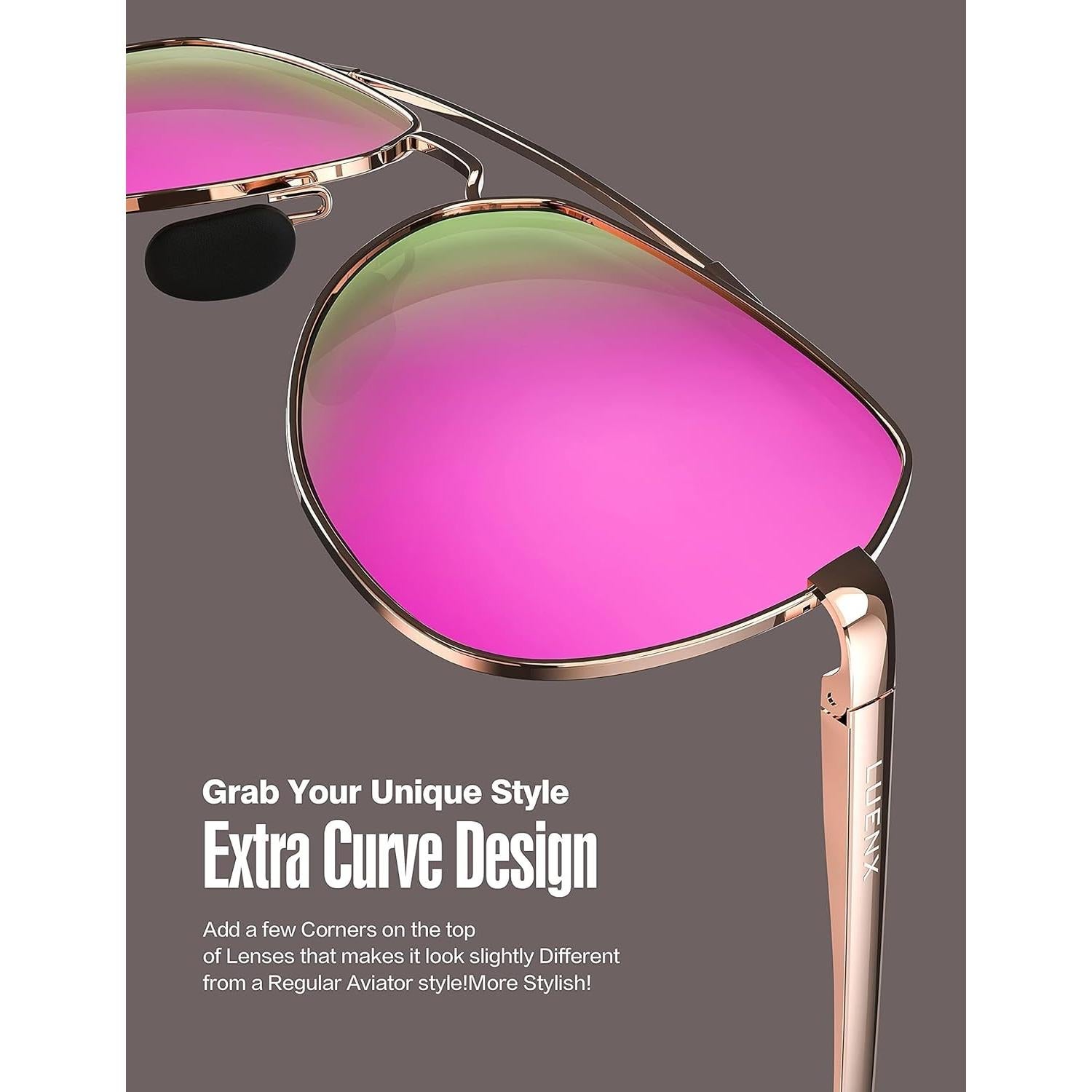 Gafas de sol LUENX Aviador Polarizadas UV400 para Adultos