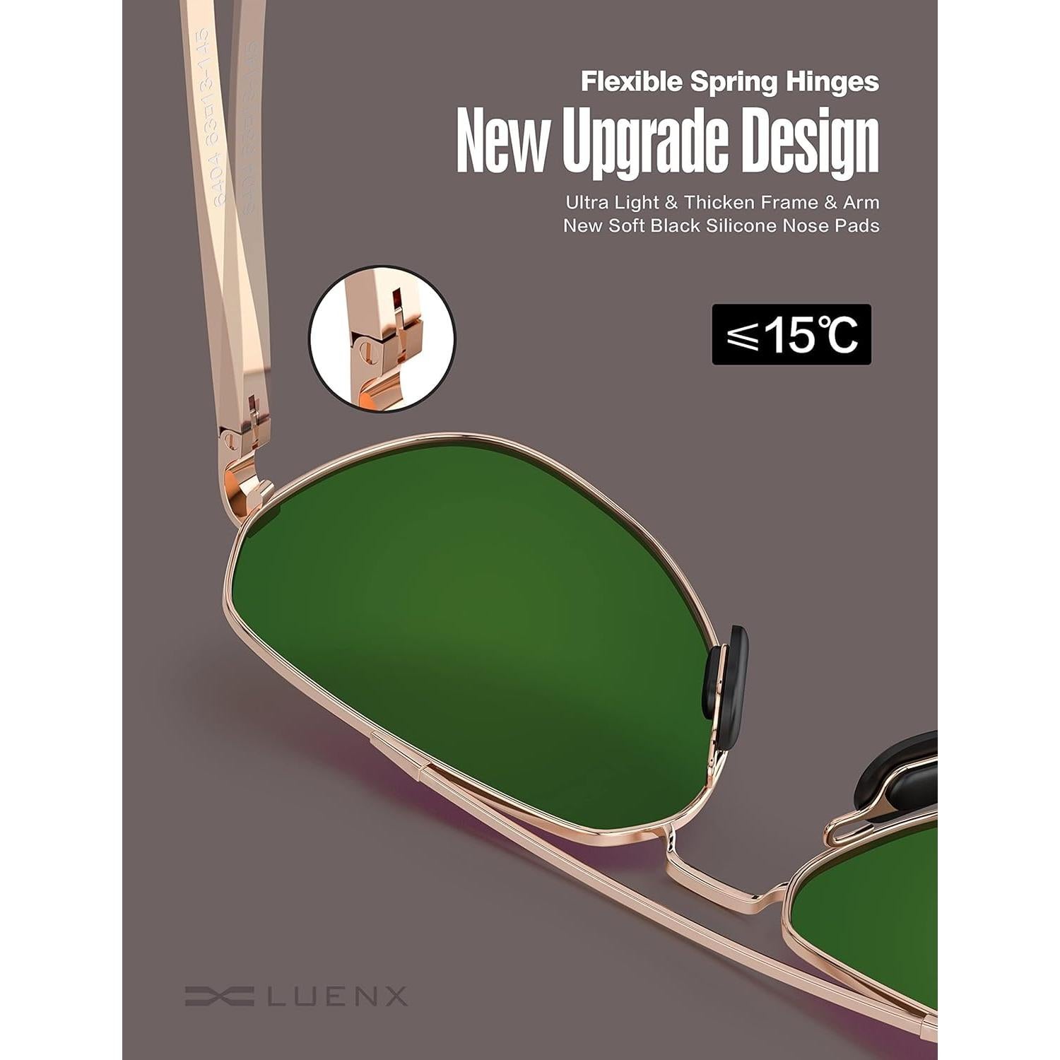 Gafas de sol LUENX Aviador Polarizadas UV400 para Adultos