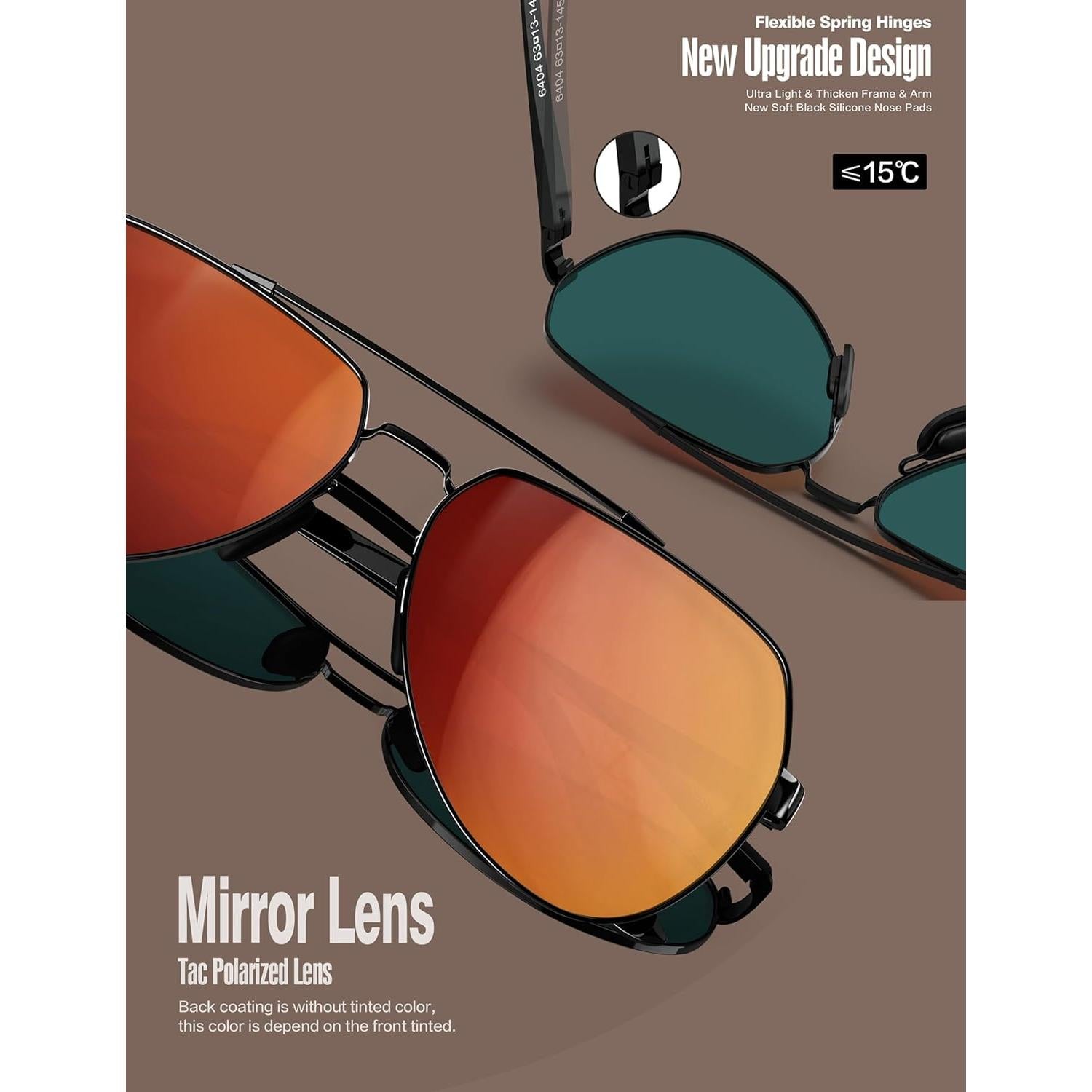 Gafas de sol LUENX Aviador Polarizadas UV400 Unisex