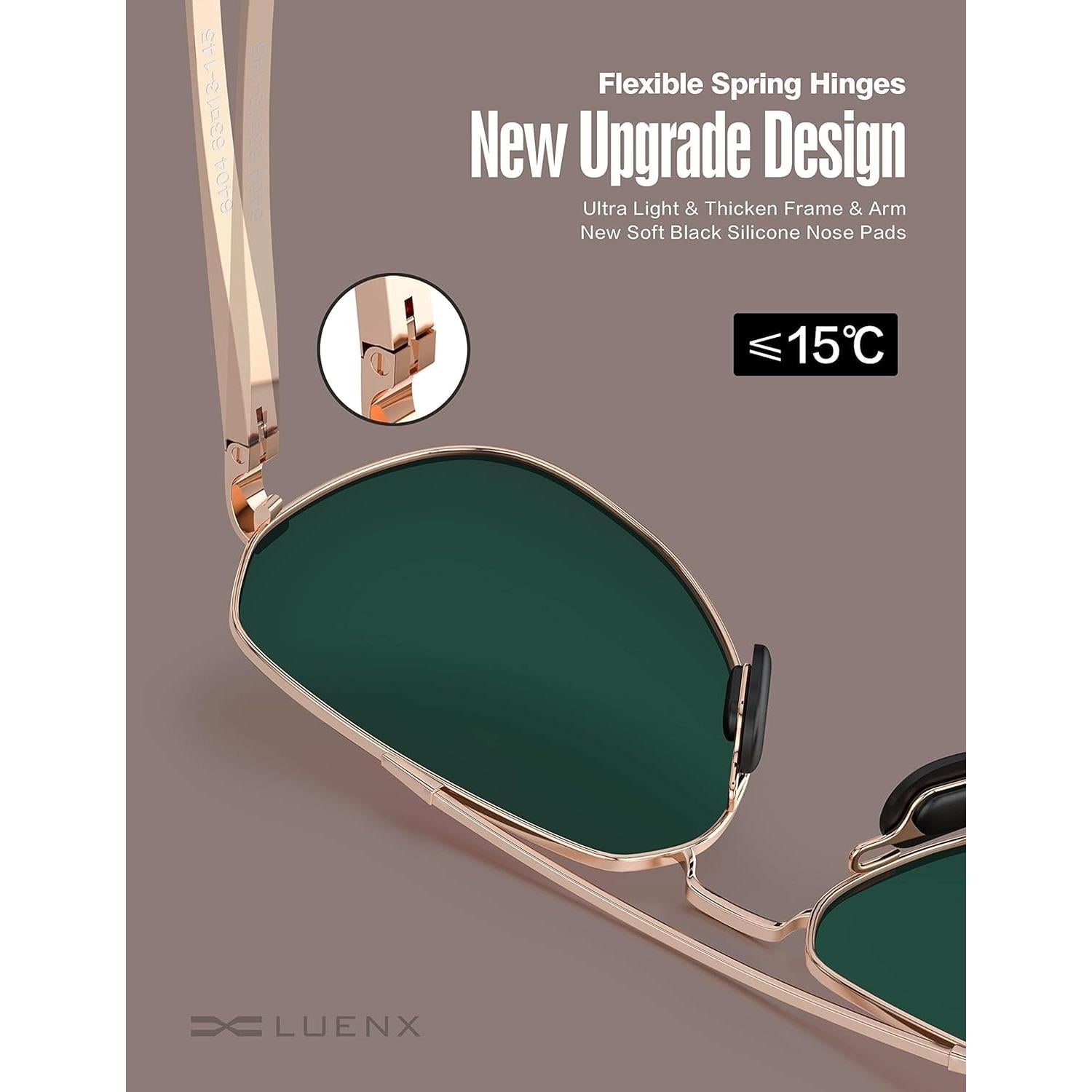 Gafas de sol LUENX Aviador Polarizadas UV400 Unisex