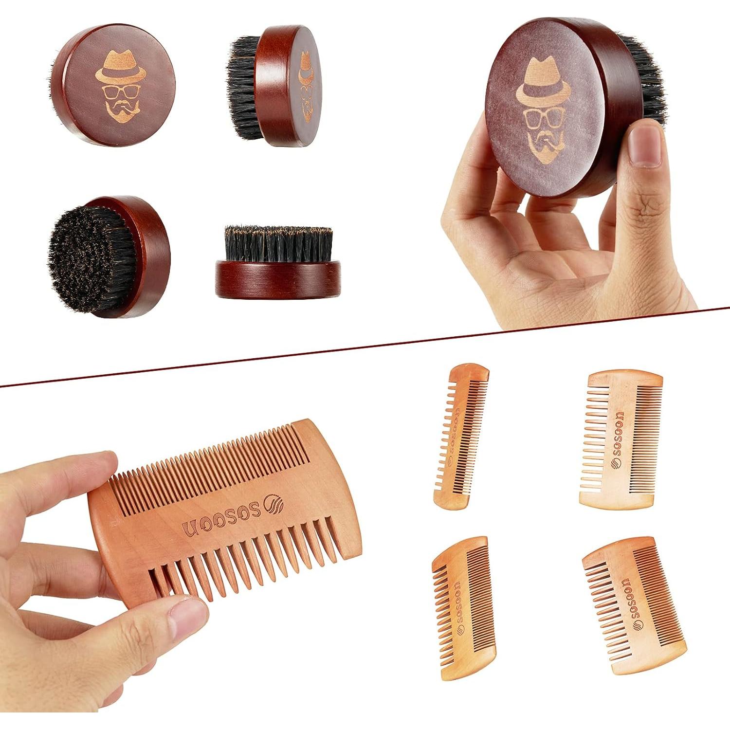 Cepillo para Barba Sosoon SUVELAM Madera de Nogal