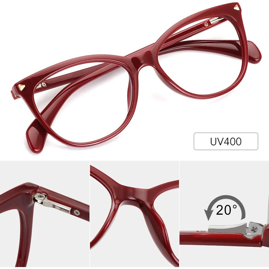 Gafas de Ojos de Gato MEETSUN para Mujeres - Montura Roja