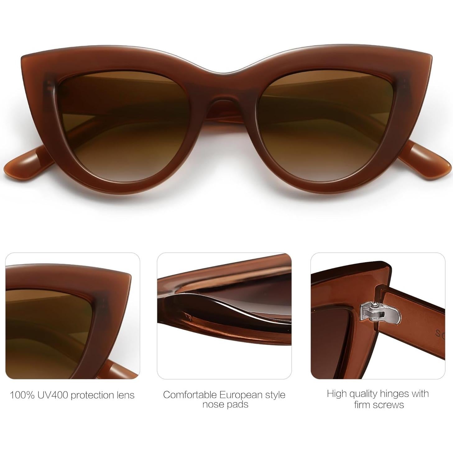 Gafas de Sol SOJOS Ojo de Gato UV400 para Mujeres