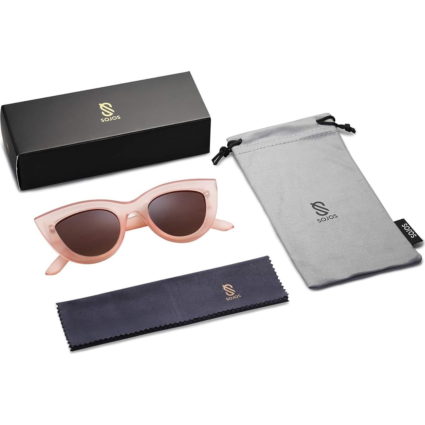 Gafas de Sol Retro SojoS Ojo de Gato UV400 para Mujeres