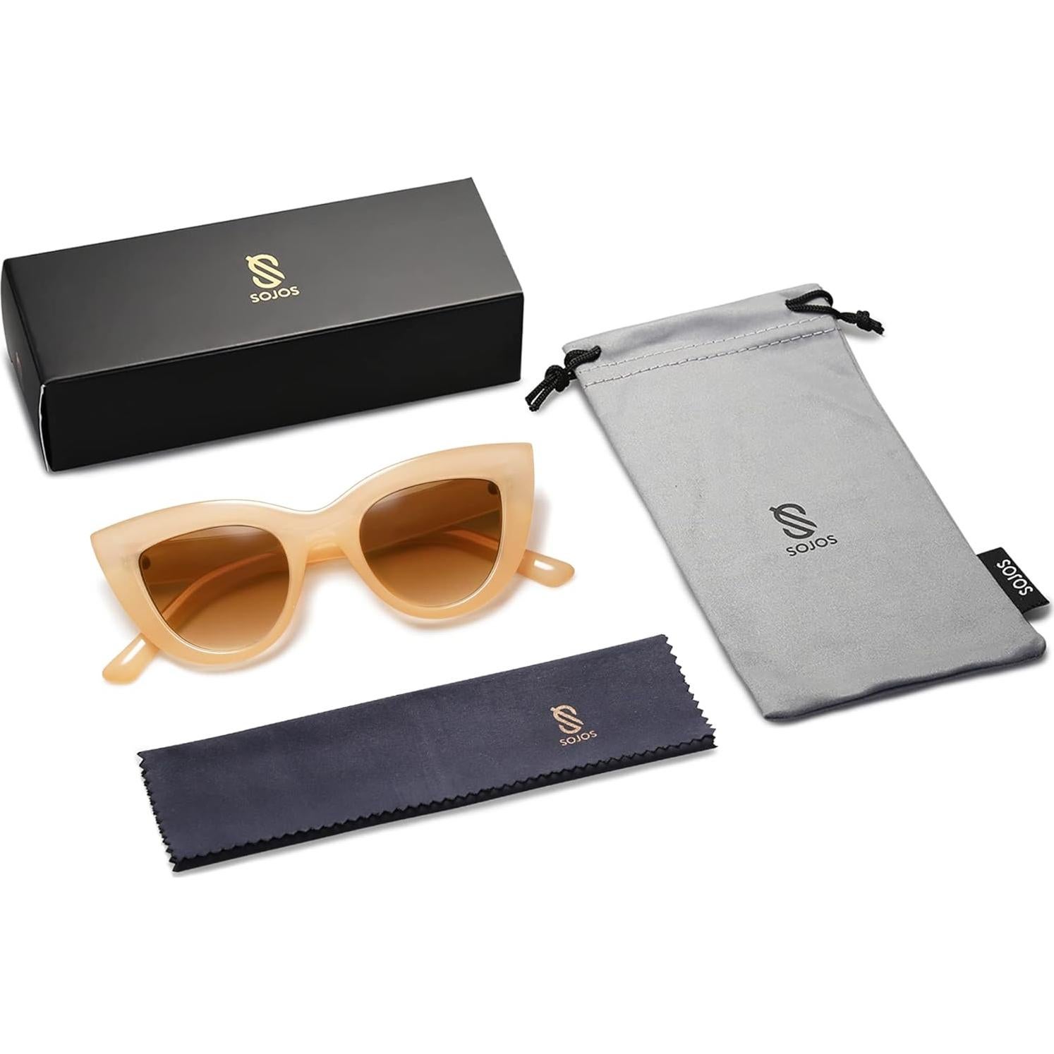 Gafas de Sol SojoS Retro Ojos de Gato UV400 para Mujeres