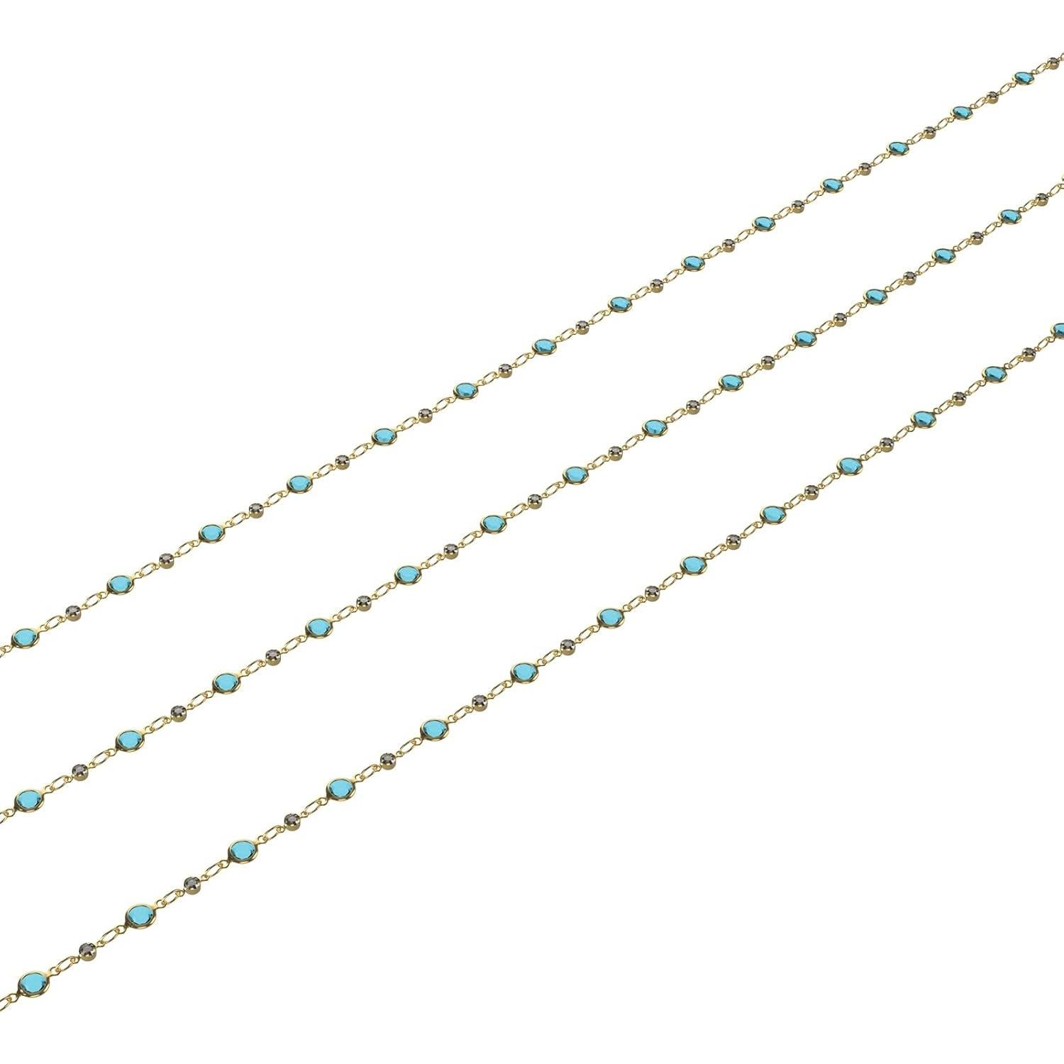 Cadena de Gafas de Perlas Coloridas Yvey - 75 cm