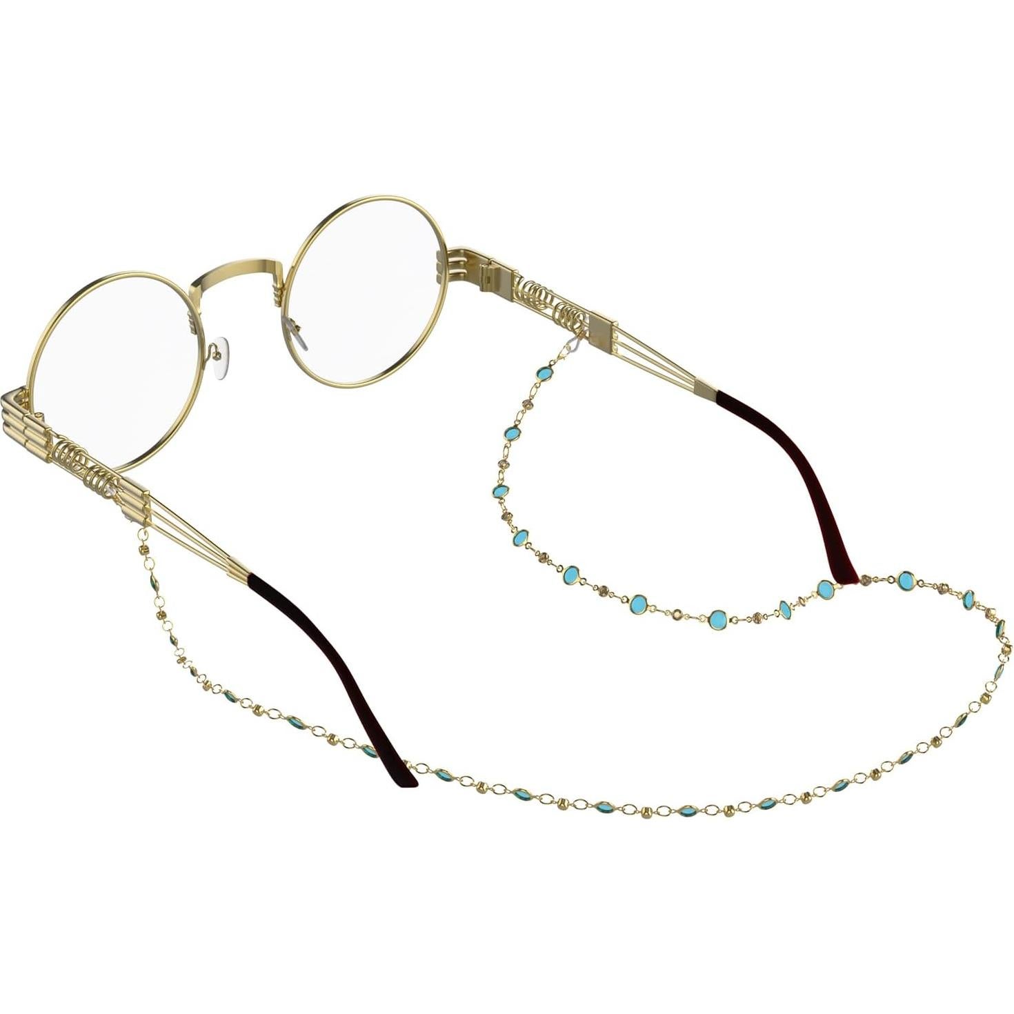 Cadena de Gafas de Perlas Coloridas Yvey - 75 cm