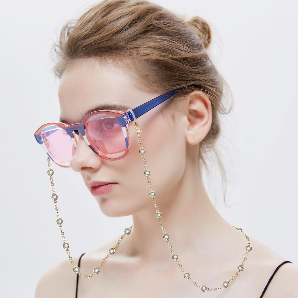 Cadena de Gafas de Perlas Coloridas Yvey - 75 cm Ajustable