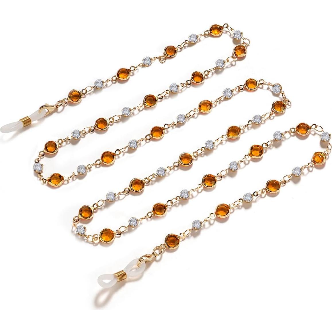 Cadena de Gafas de Perlas Coloridas Yvey Essence 75 cm