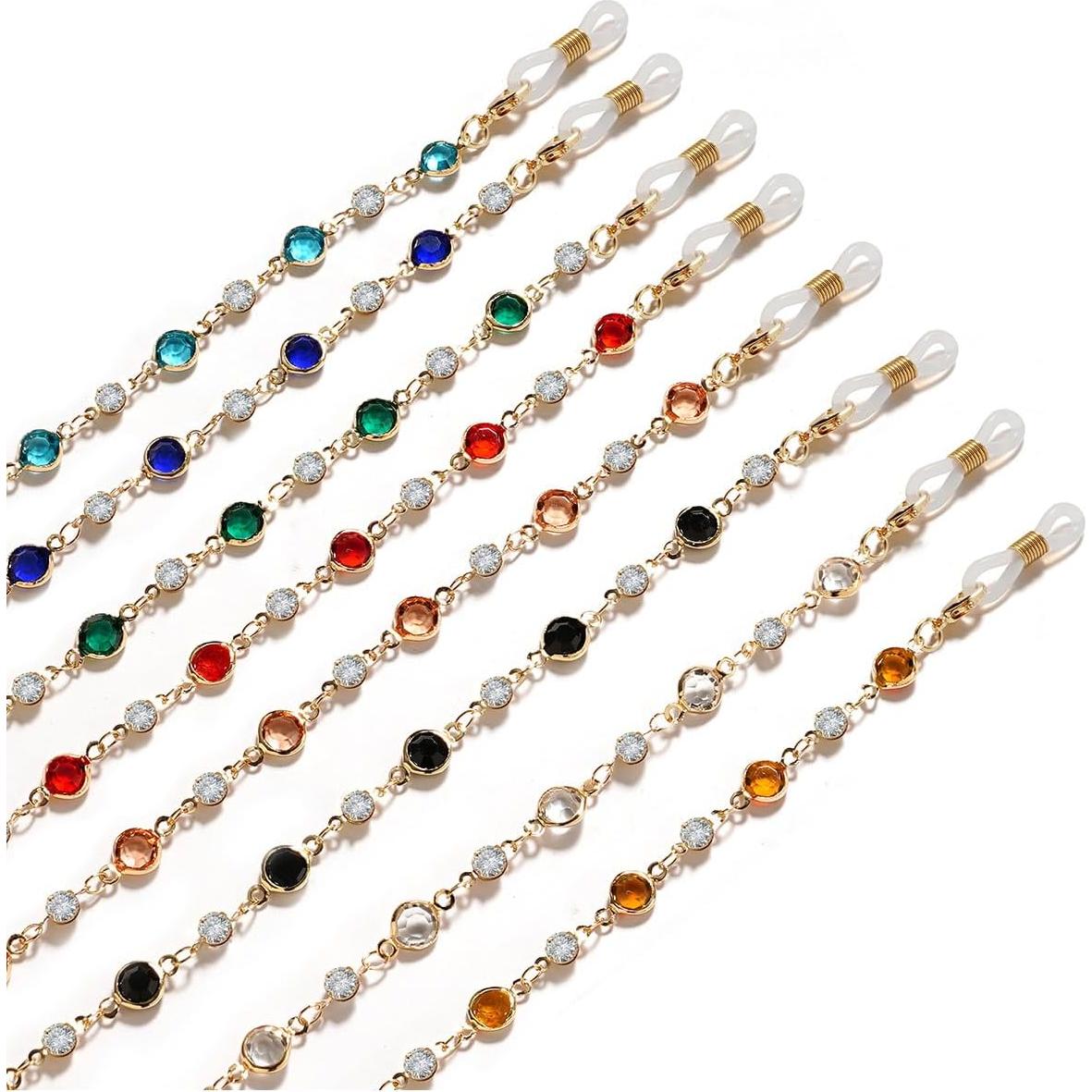 Cadena de Gafas de Perlas Coloridas Yvey Essence 75 cm