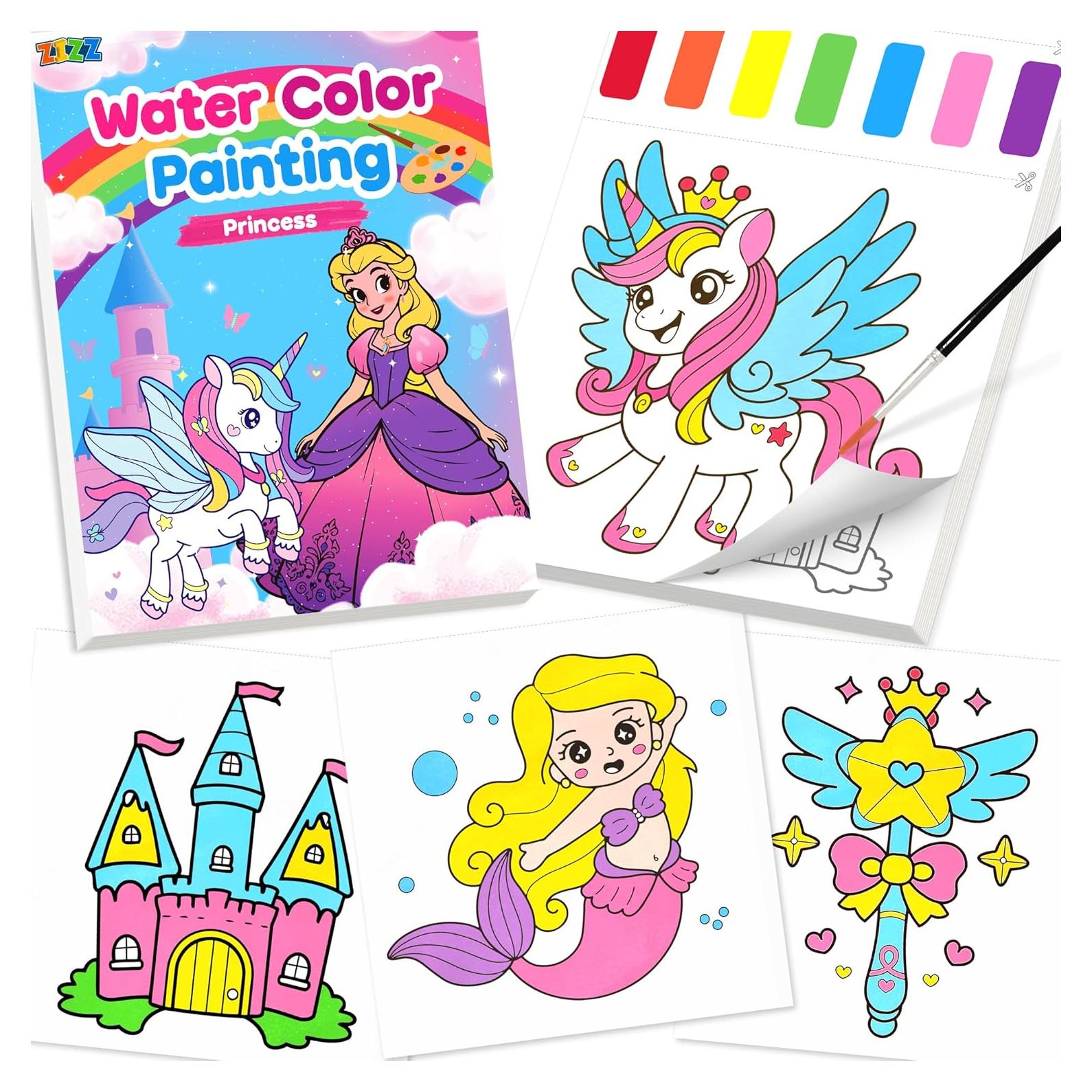 Kit de Pintura con Agua ZIZZ para Niños 3-8 Años - 18 Diseños