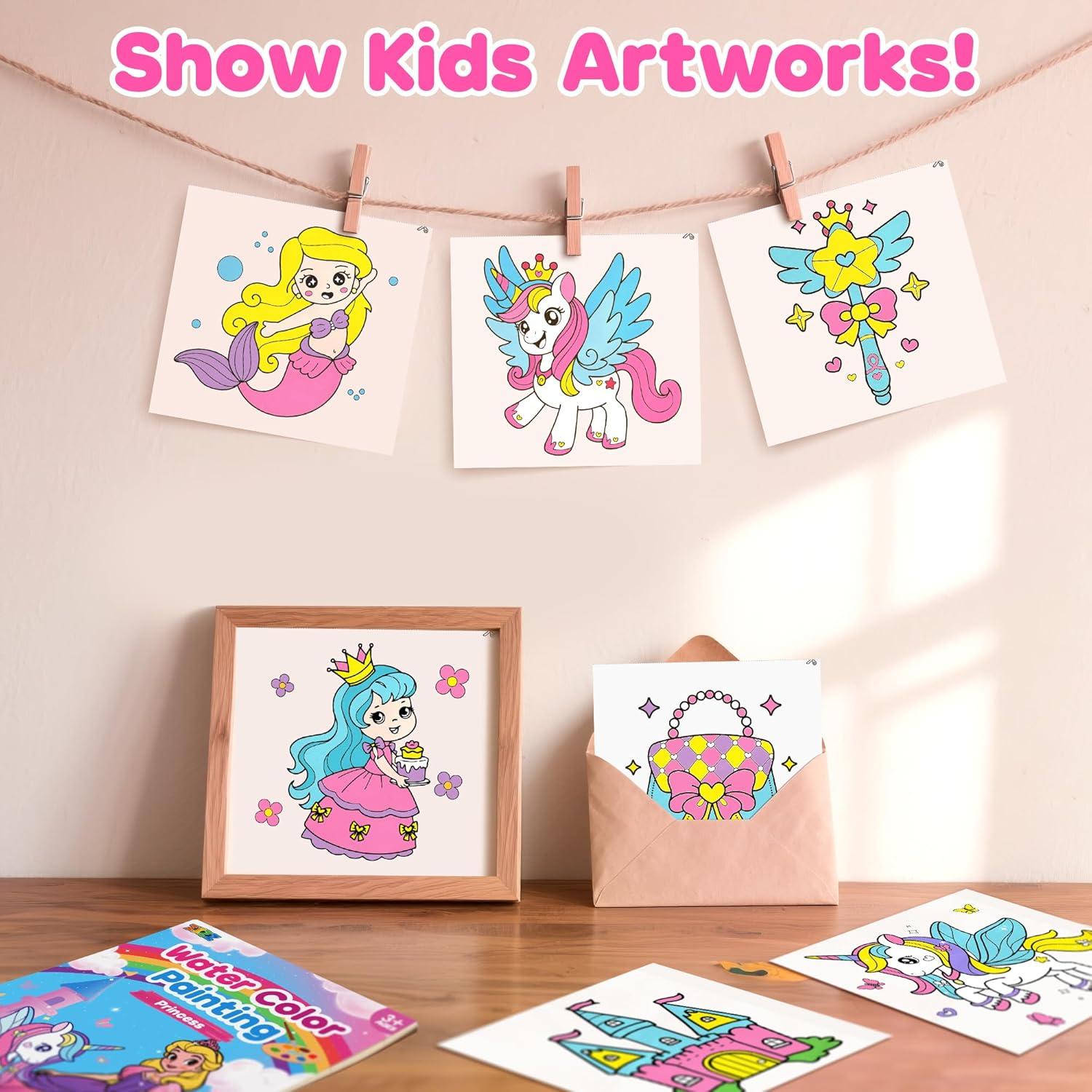 Kit de Pintura con Agua ZIZZ para Niños 3-8 Años - 18 Diseños