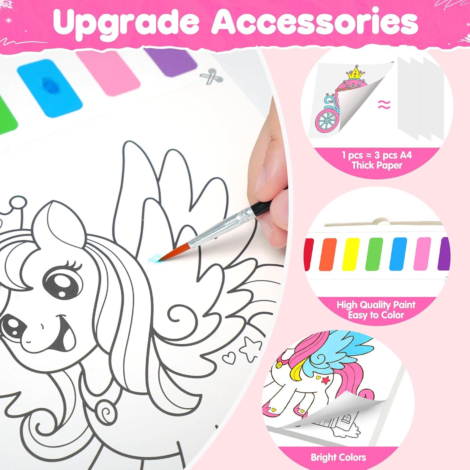 Kit de Pintura con Agua ZIZZ para Niños 3-8 Años - 18 Diseños