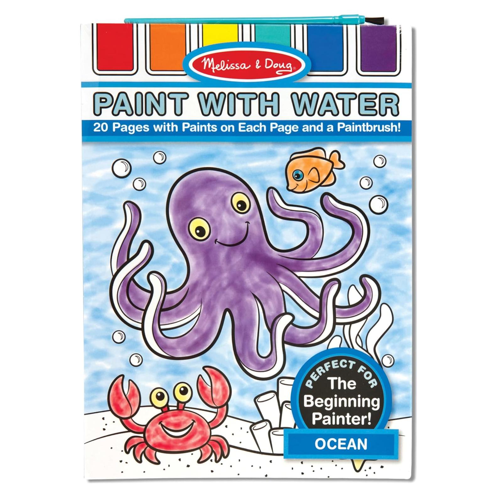 Libro de Actividades Melissa & Doug Pintar con Agua Océano 20 Páginas