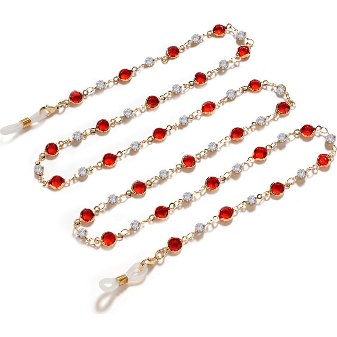 Cadena de Gafas de Perlas Coloridas Yvey - 75 cm Ajustable