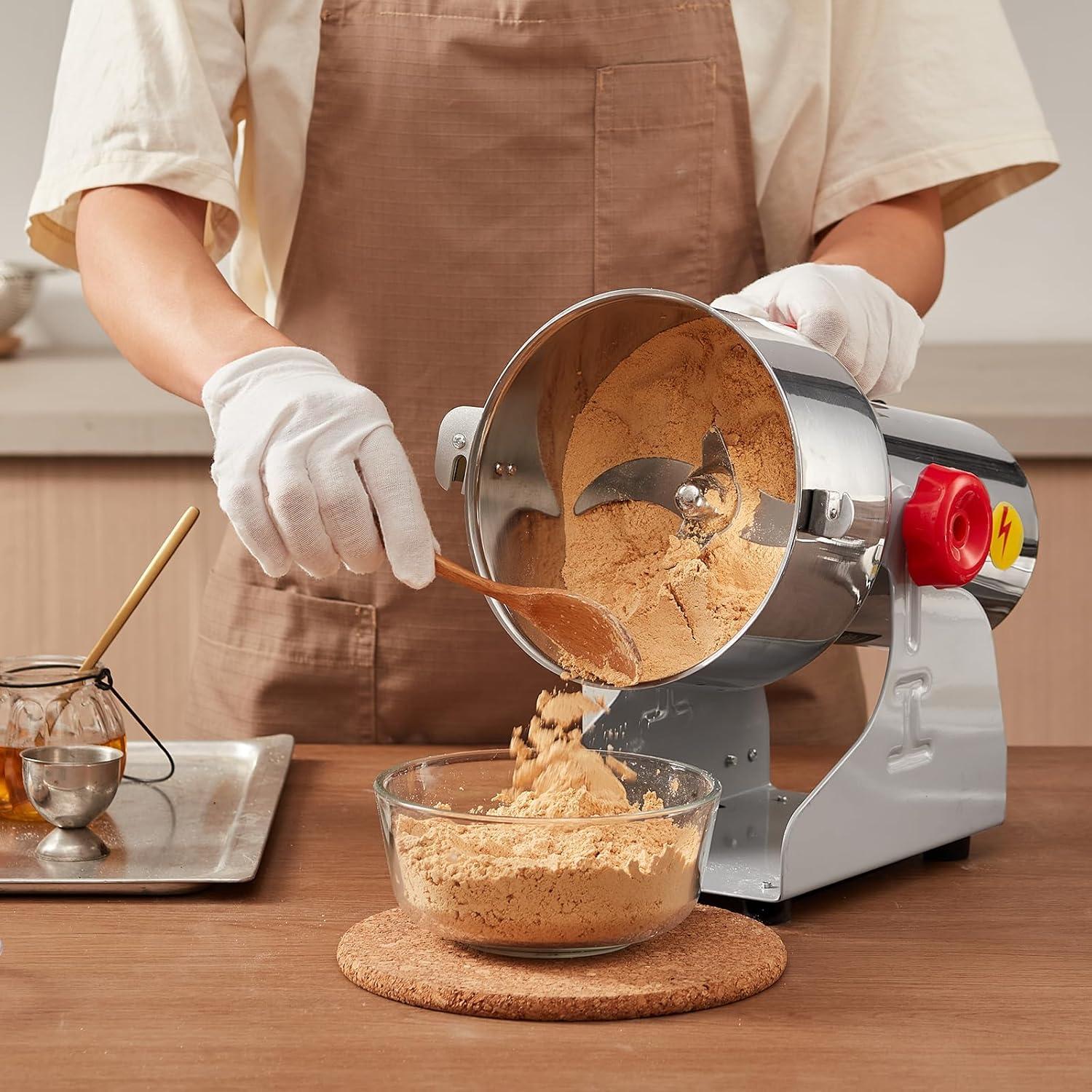 Molinillo de Granos Eléctrico VEVOR 1000g 3000W Acero Inoxidable