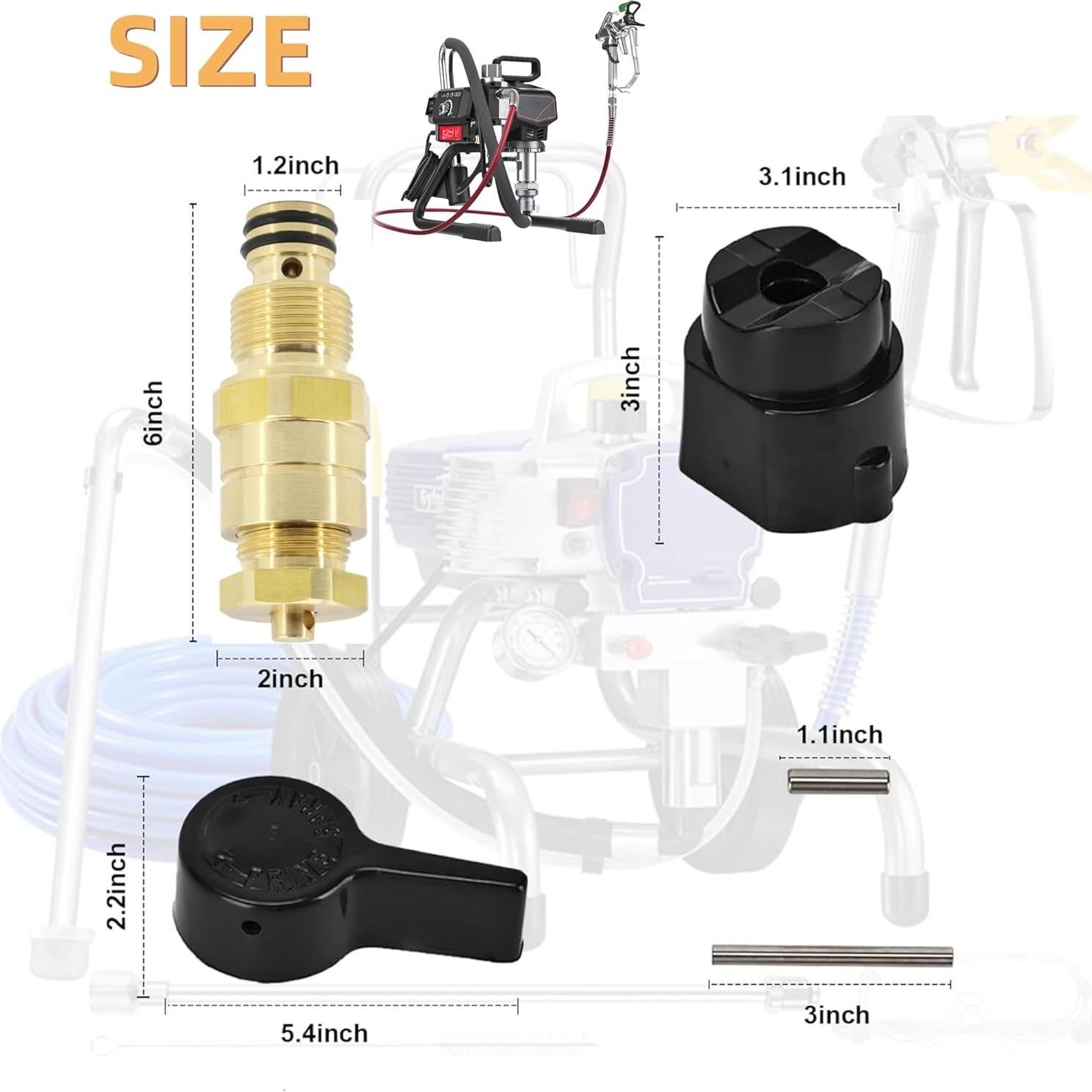 Válvula de Spray Prime HHLZDHH 700258 para Titan 440 540 640