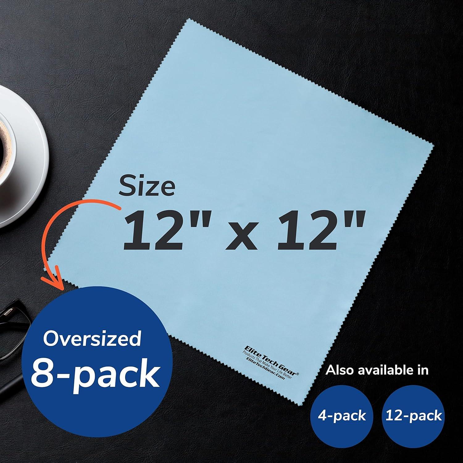 Paño de Microfibra Elite Tech Gear - Paquete de 8 Sobredimensionados