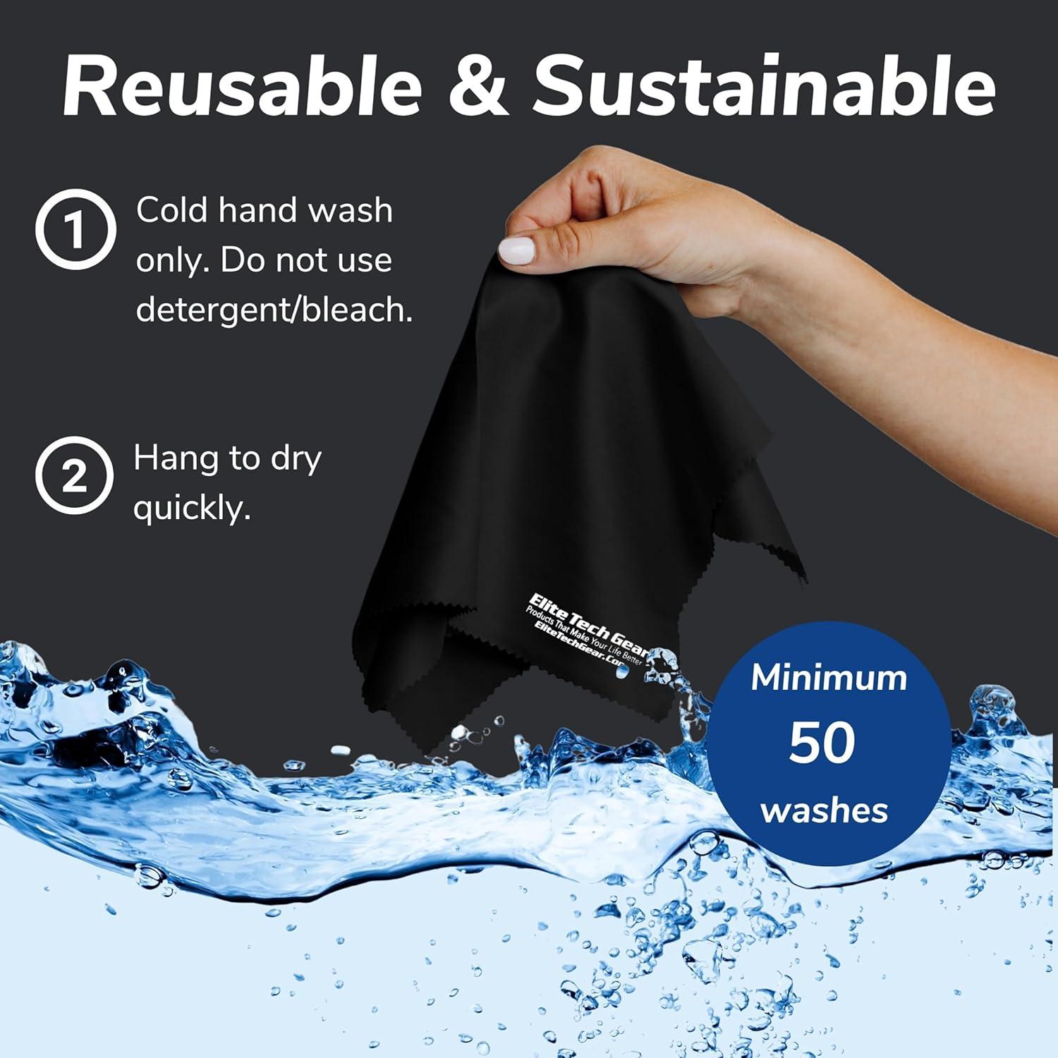 Paño de limpieza de microfibra Elite Tech Gear - 4 unidades