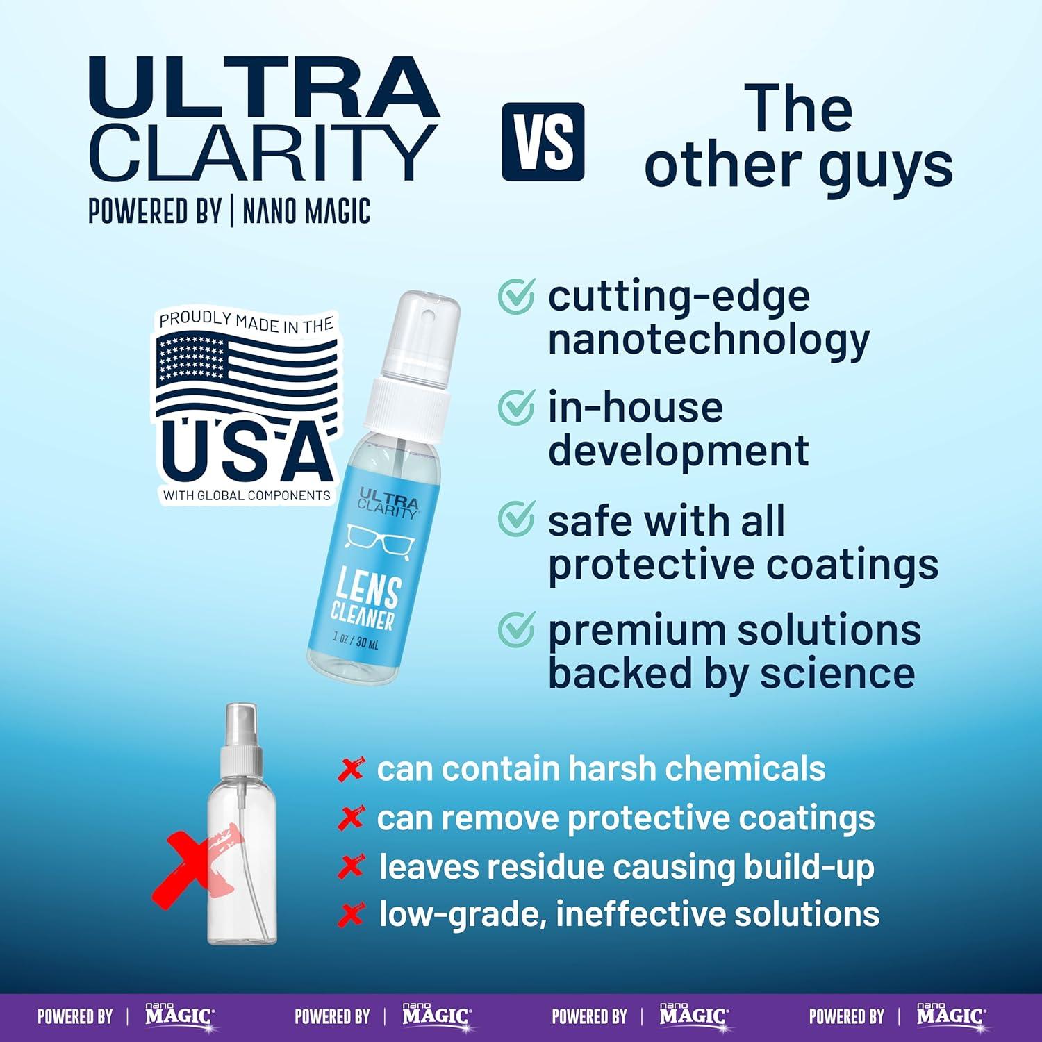 Limpiador de Lentes Ultra Clarity 29.57 ml + Paño Microfibra