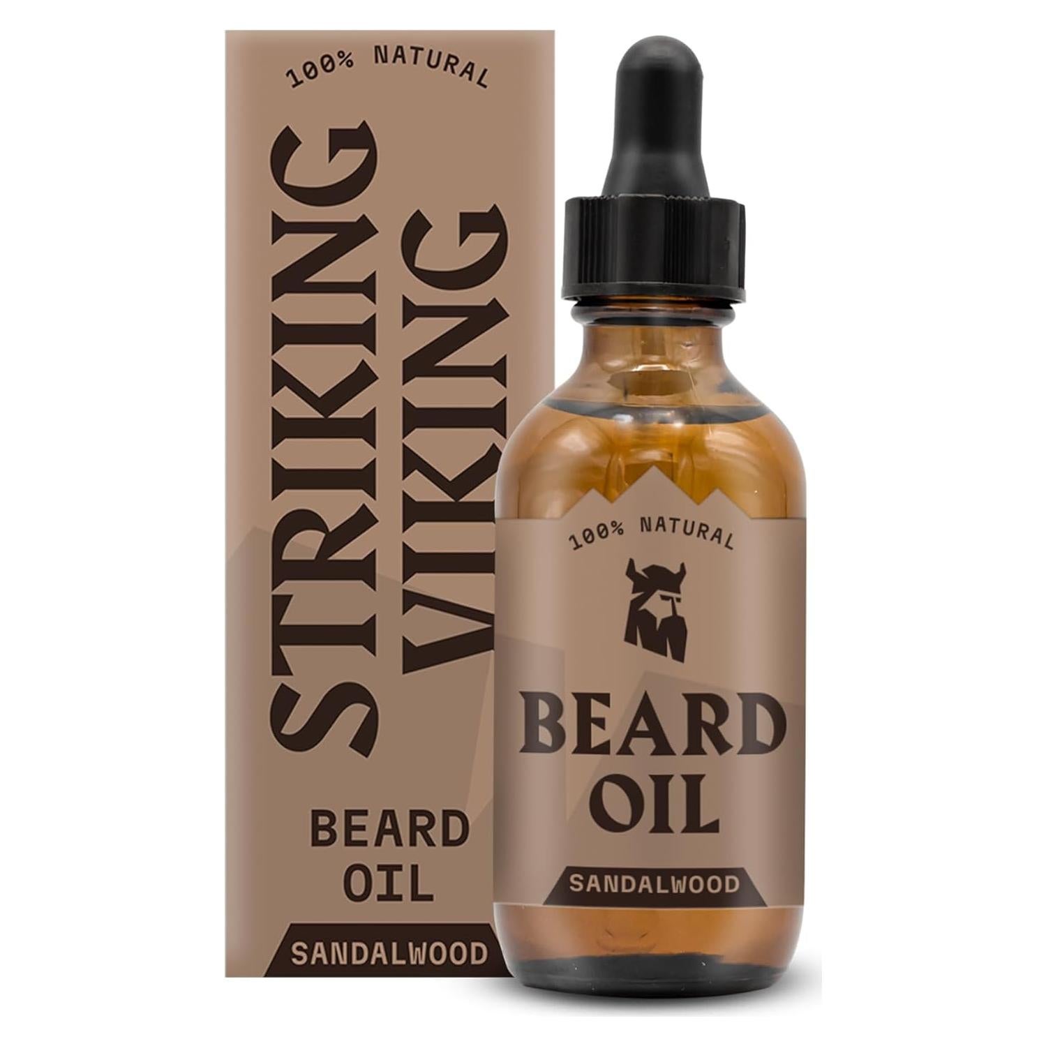 Aceite para Barba Striking Viking 60 ml - Aroma Sándalo Hidratante