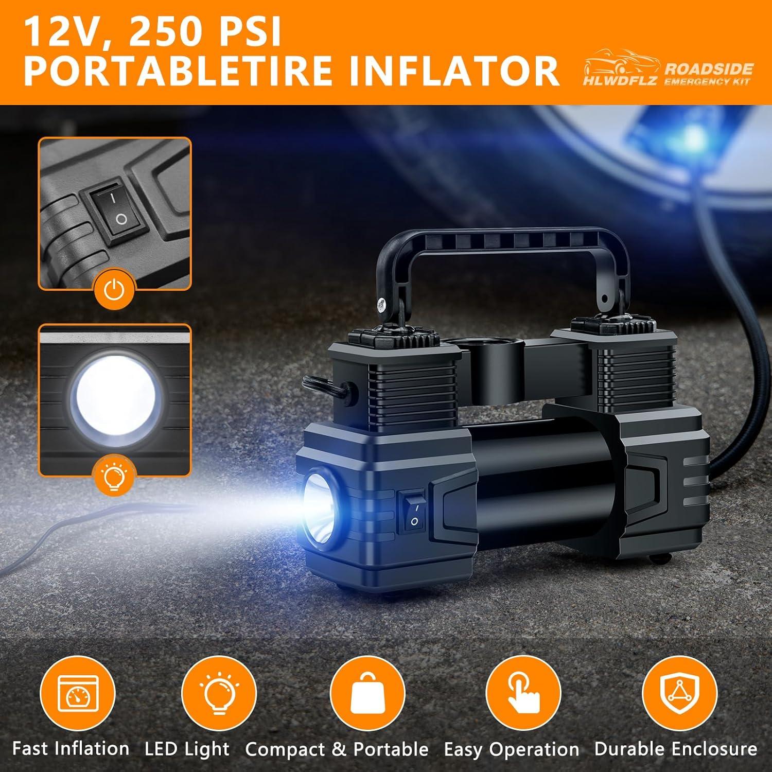 Kit de Emergencia para Auto HLWDFLZ 150 Piezas Naranja