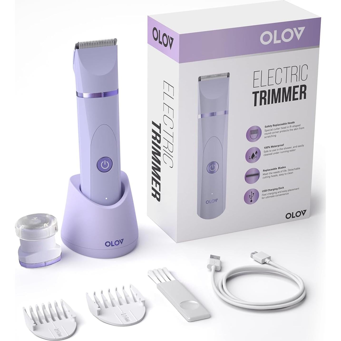 Recortadora Eléctrica OLOV YP-BP410 - Impermeable y USB