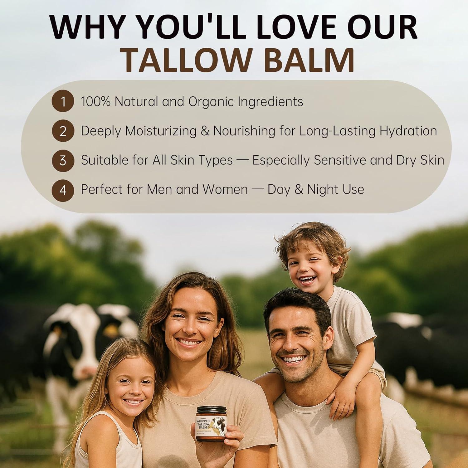 Bálsamo de Sebo de Res Orgánico Roseblem 119 g - Hidratante Facial y Corporal