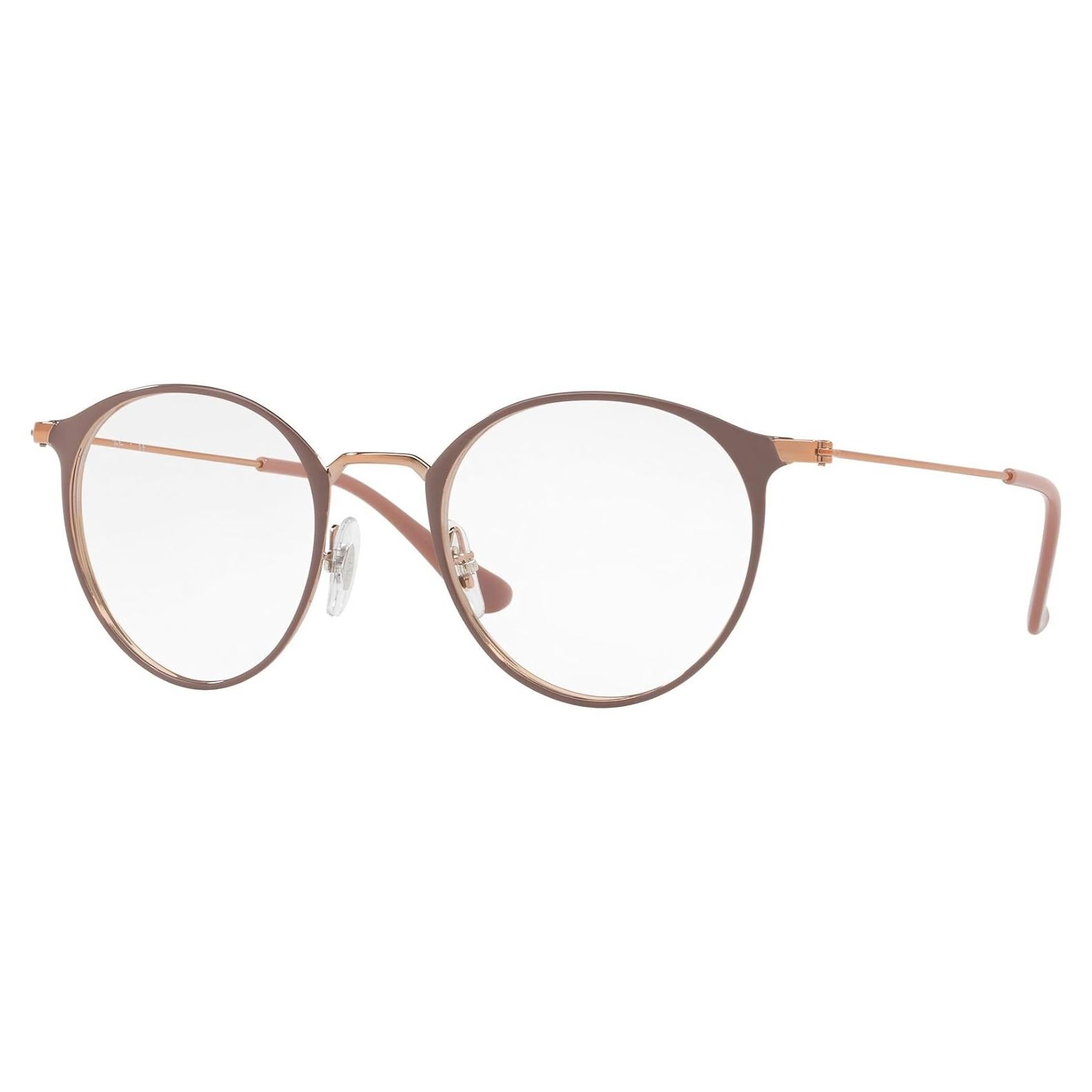 Montura de gafas Ray-Ban Rx6378 Round 49mm Marrón Claro