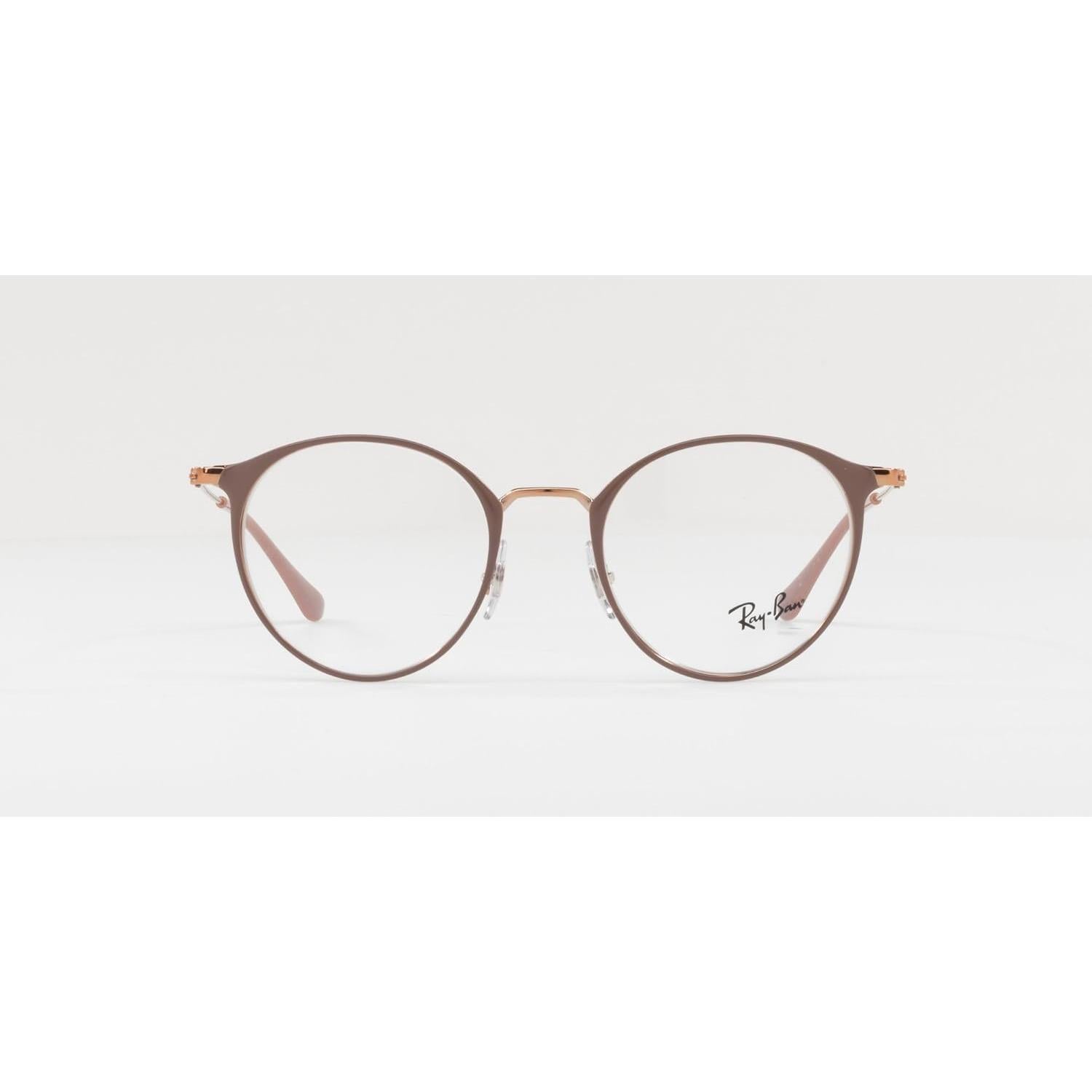 Montura de gafas Ray-Ban Rx6378 Round 49mm Marrón Claro