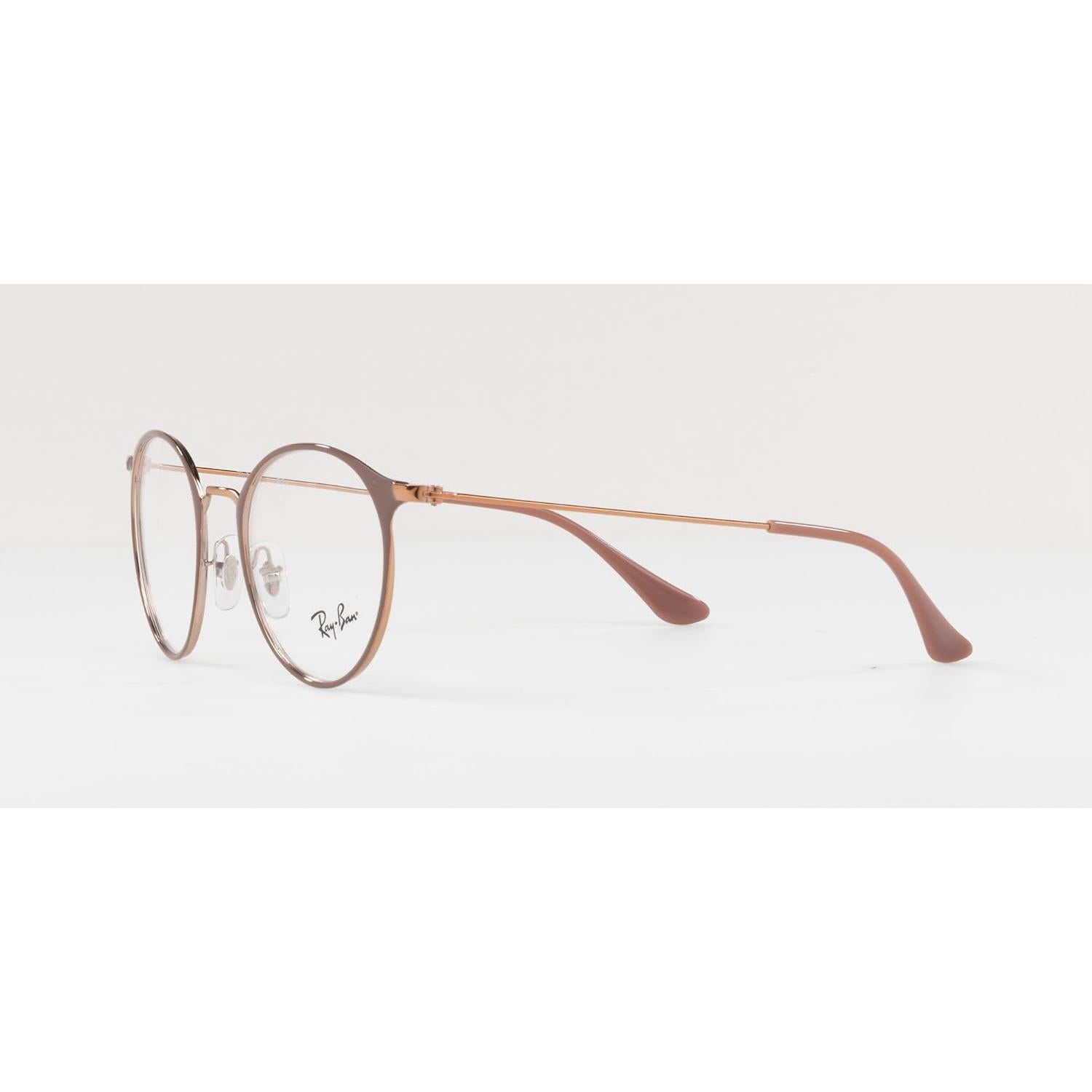 Montura de gafas Ray-Ban Rx6378 Round 49mm Marrón Claro