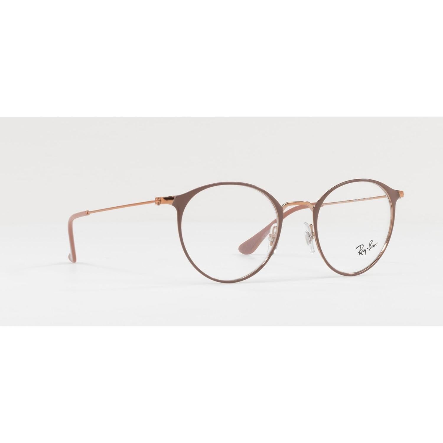 Montura de gafas Ray-Ban Rx6378 Round 49mm Marrón Claro